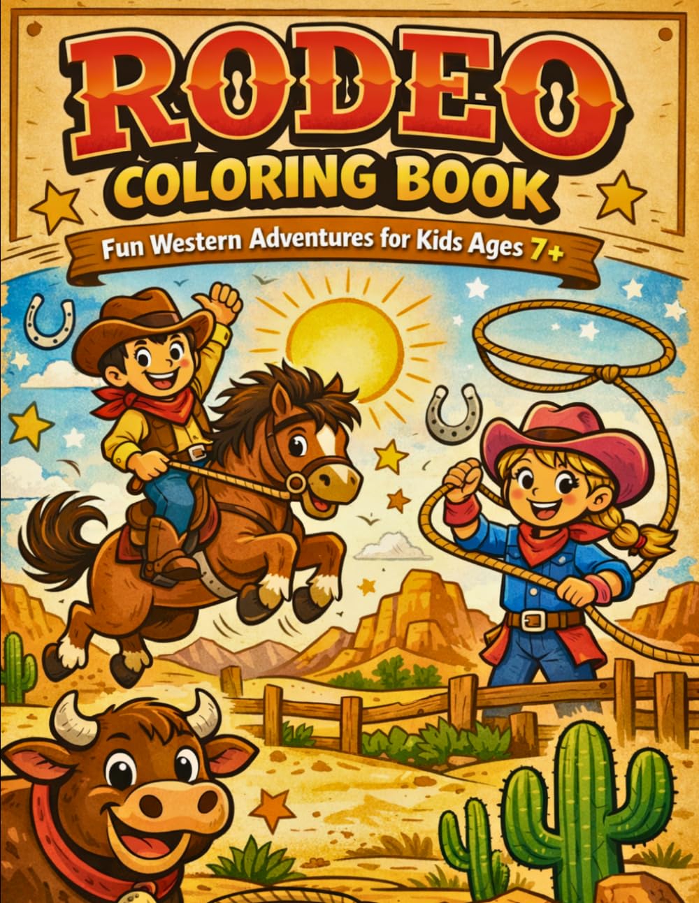 Rodeo coloring book: Saddle up for fun coloring adventures!