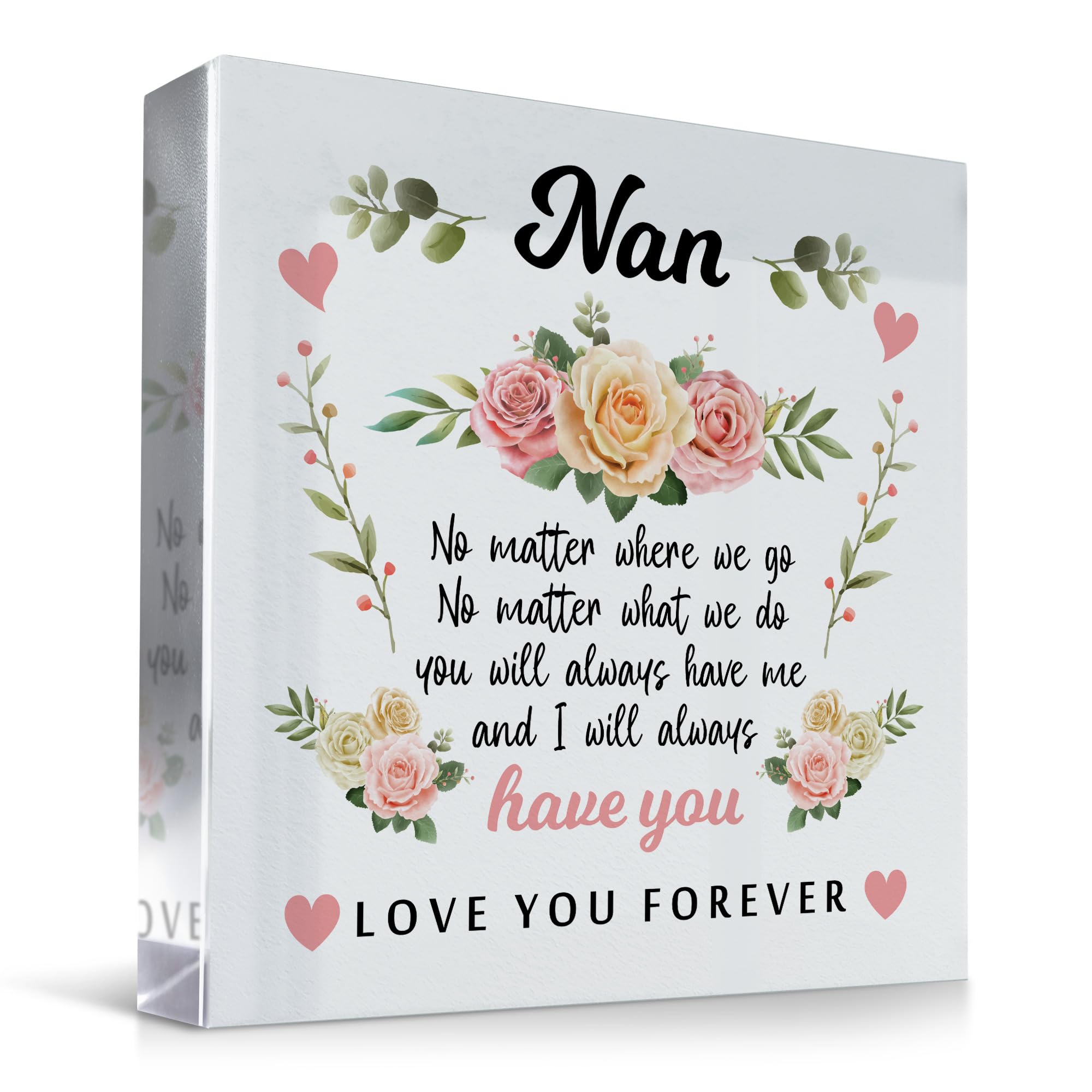 Red Ocean Nan For Birthday Christmas Adorable Thank You For Nan From Granddaughter Special Her Idea Keepsake