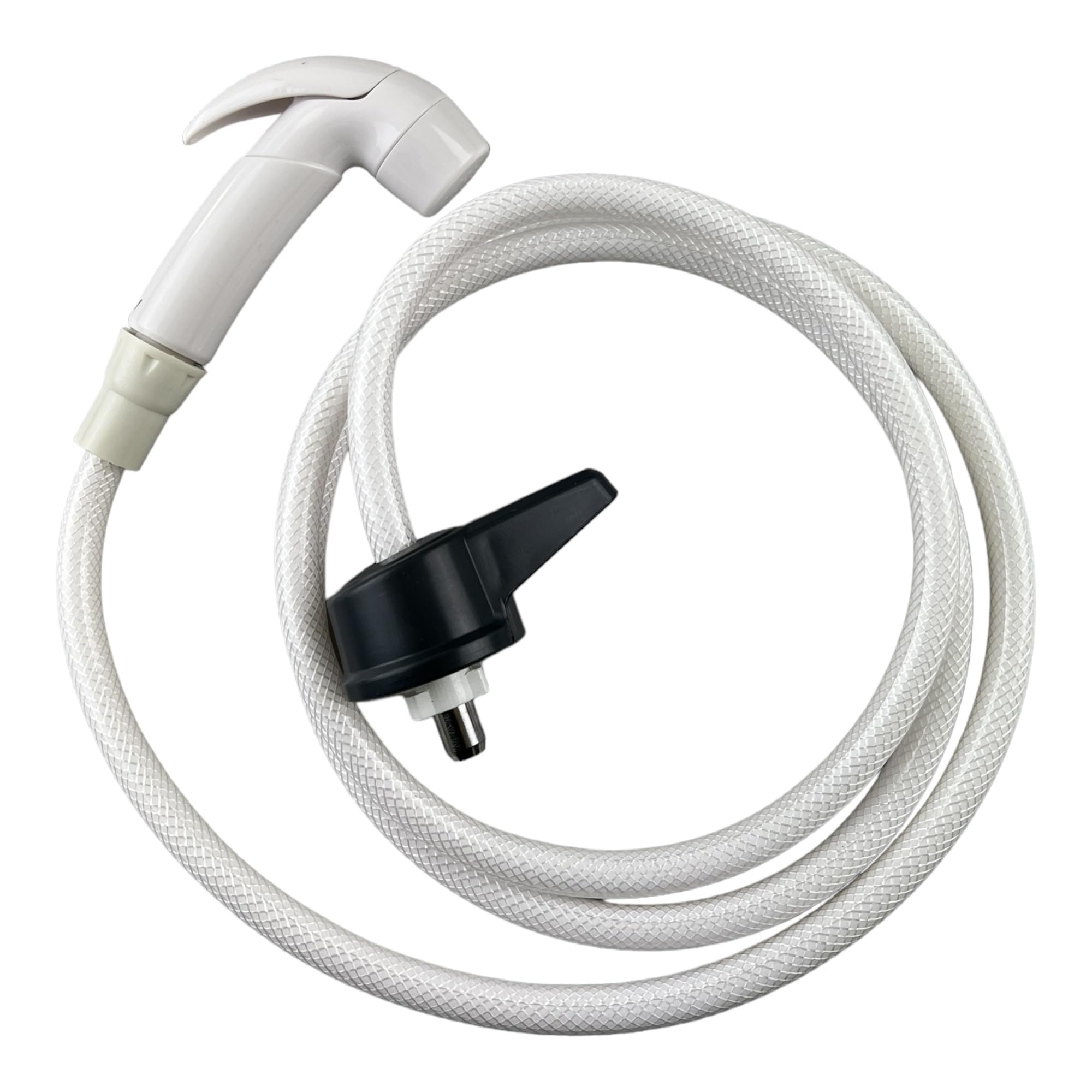 Doccia esterna per camper, roulotte, caravan, barca, colore bianco, con tubo da 1,5 m, controllo freddo e caldo