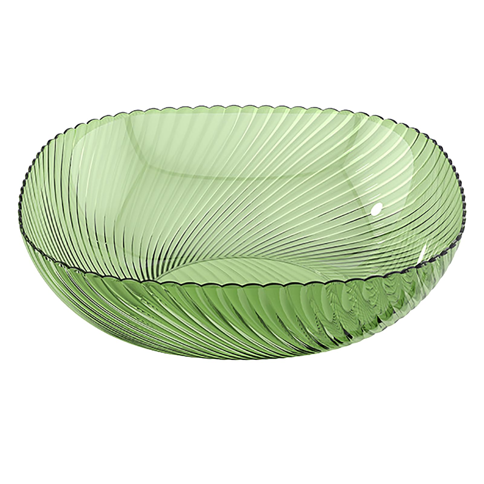Ciotola per Frutta, 7 x 23,5 cm Ciotole da Portata in Plastica Ciotola Porta Frutta di Grande Capacità per Snack e Caramelle per La Cucina della Festa in Casa (Verde)