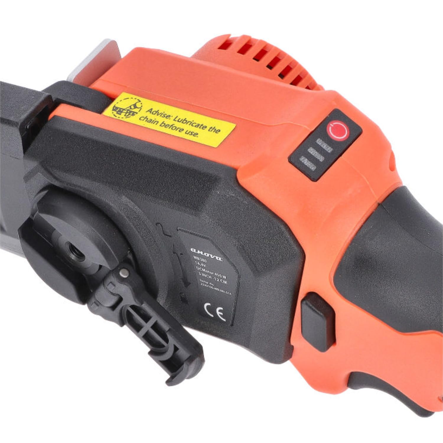 ANOVA - Sierra de poda a batería | 380 W | 14,4 V | 0,70 KG | Longitud Corte 15,5 CM - 5" | para Poda y Corte de Ramas en Frutales y Jardín | Diseño Robusto