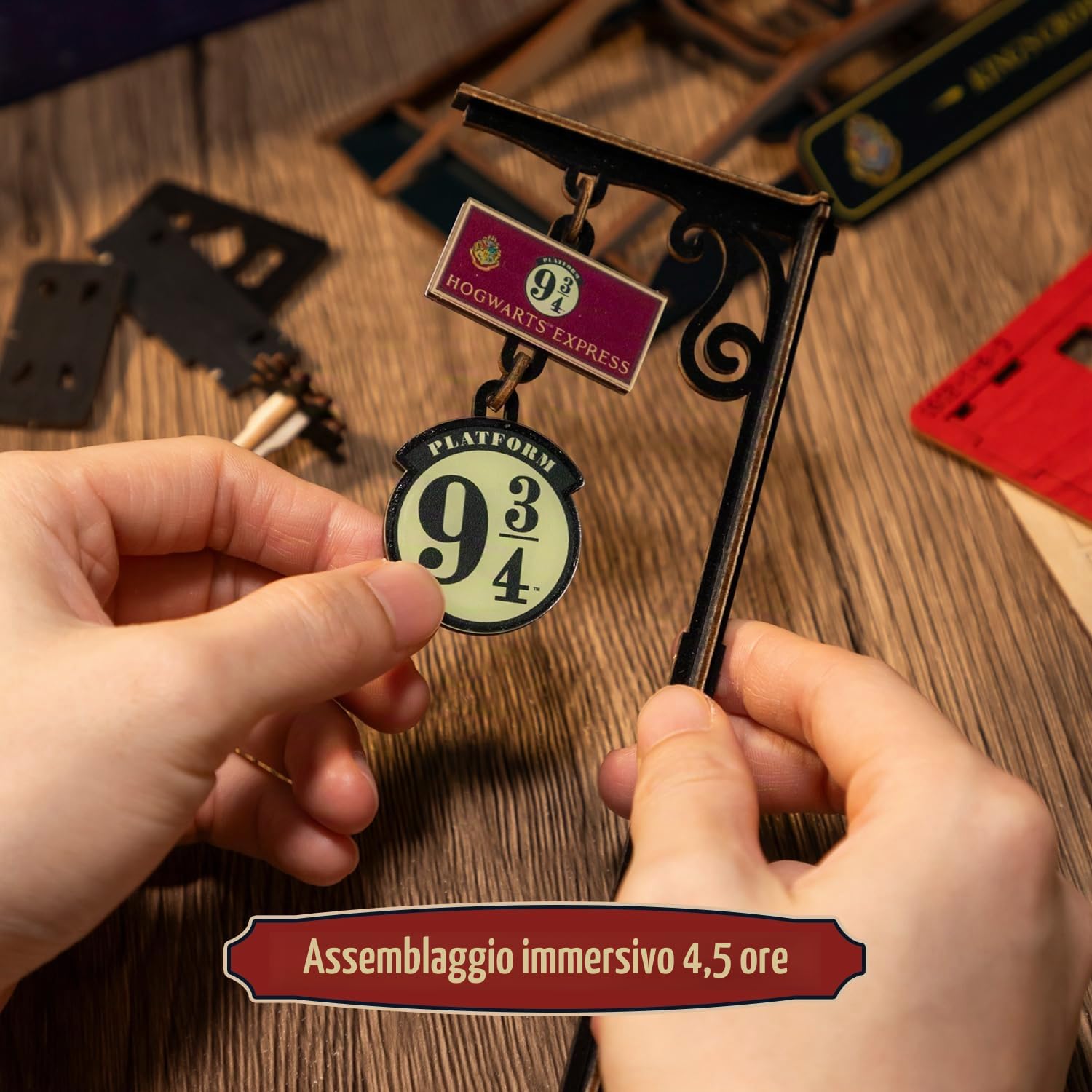 PUREMIND Harry Potter Hogwarts Express, Puzzle 3D in legno con luce e suono
