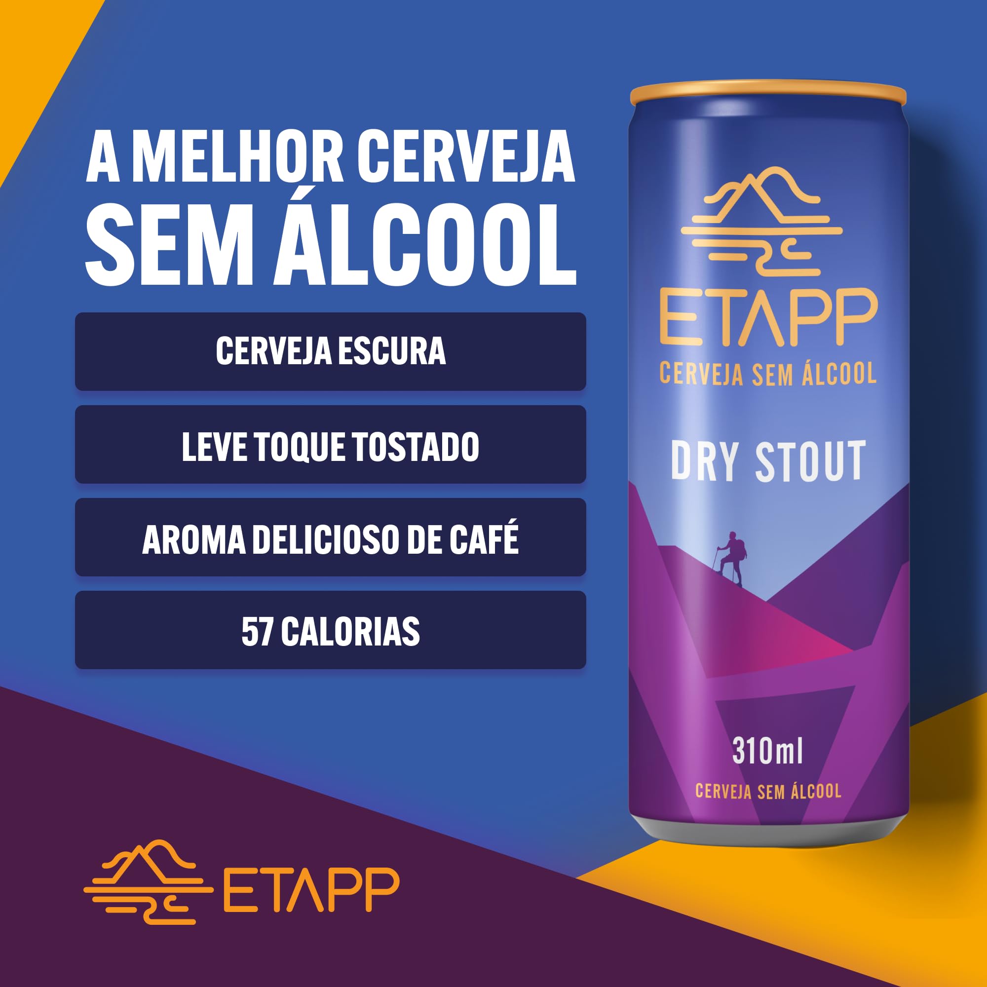 ETAPP Cerveja Dry Stout Sem Álcool, Lata, 310ml : Amazon.com.br