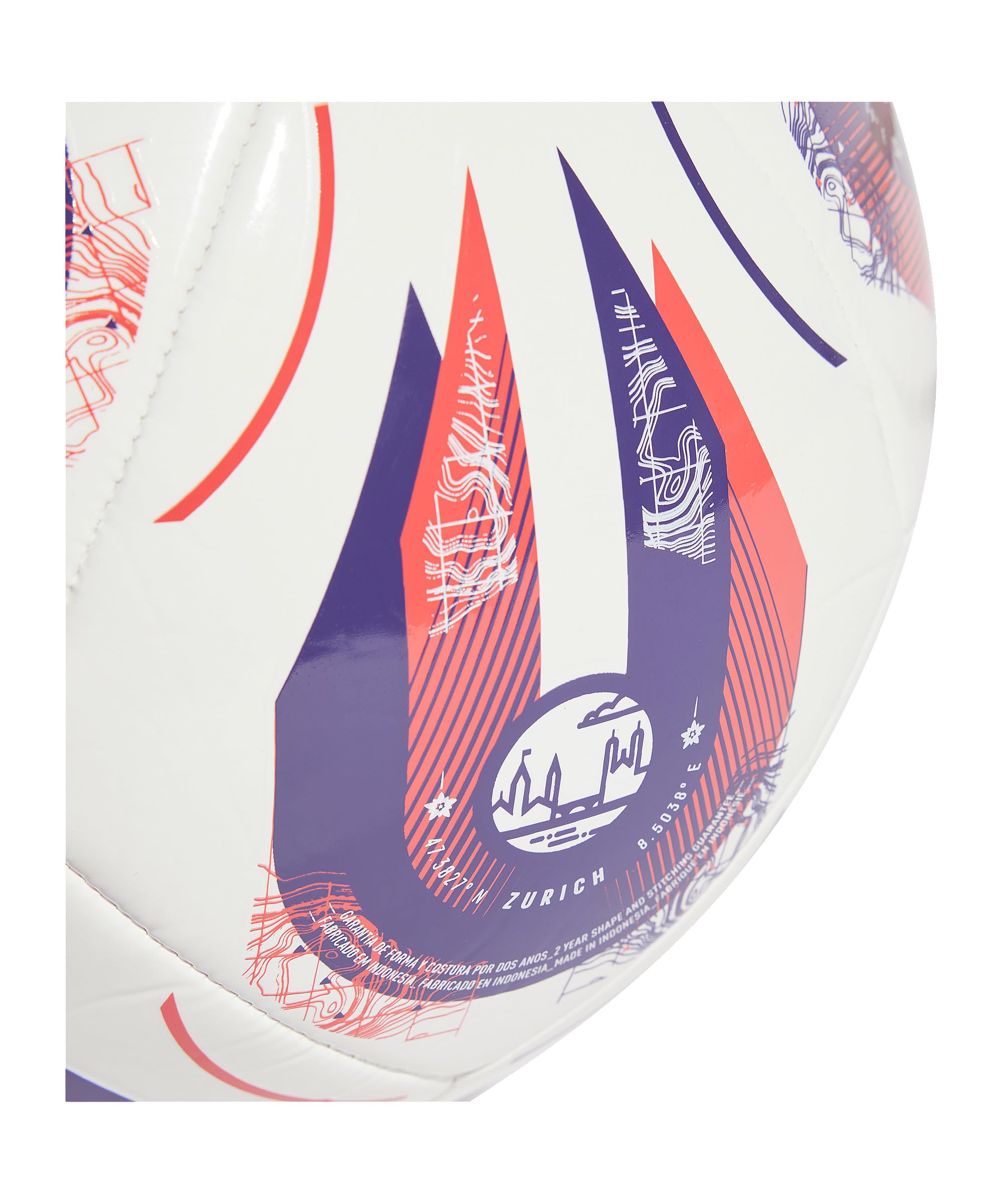 adidas Unisex - Adulto Womens EUROs 2025 Club Football, white/PANTONE/PANTONE, 5