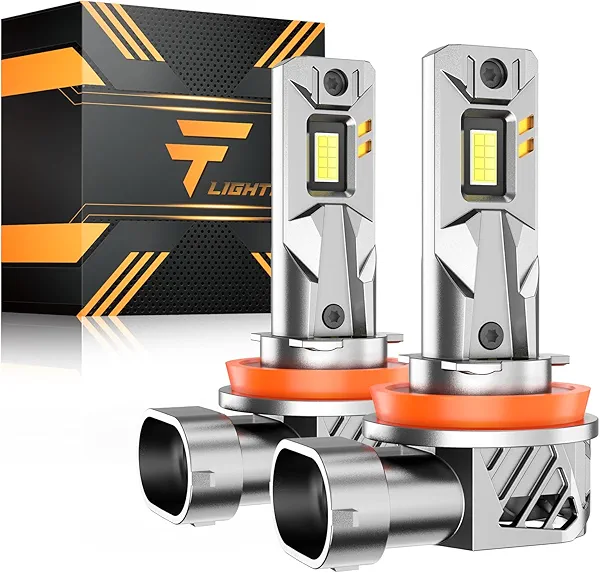 TACOBEEM H11 Led Bulb, H8 H9 32000LM Super Bright Fog Lights, 6500K Cool White H11 Led Fog Light Bulb, IP67 Waterproof, 99% CANBUS Ready, Pack of 2