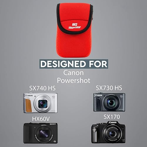 Miniatura 17 de Megagear Canon Powershot Sx730 Hs, Sx720 Hs, Sx710 Hs, Sx700 Hs, Sony Cyber-Shot Dsc-Hx60V Funda de neopreno ultra ligera para cámara