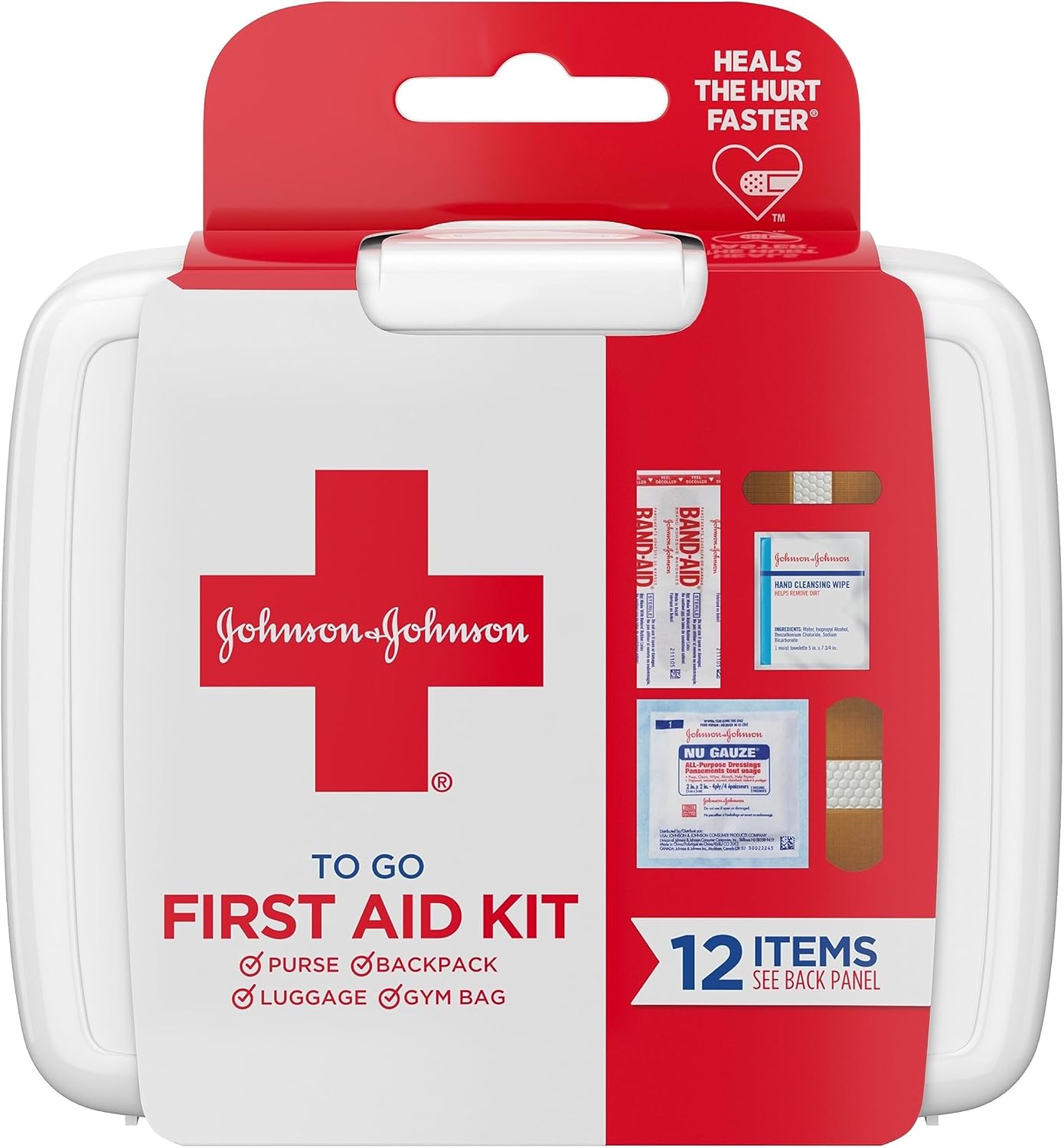 Johnson & Johnson Red Cross First Aid-to-Go Mini First Aid Kit, 12 Count (Pack of 48) total count 576
