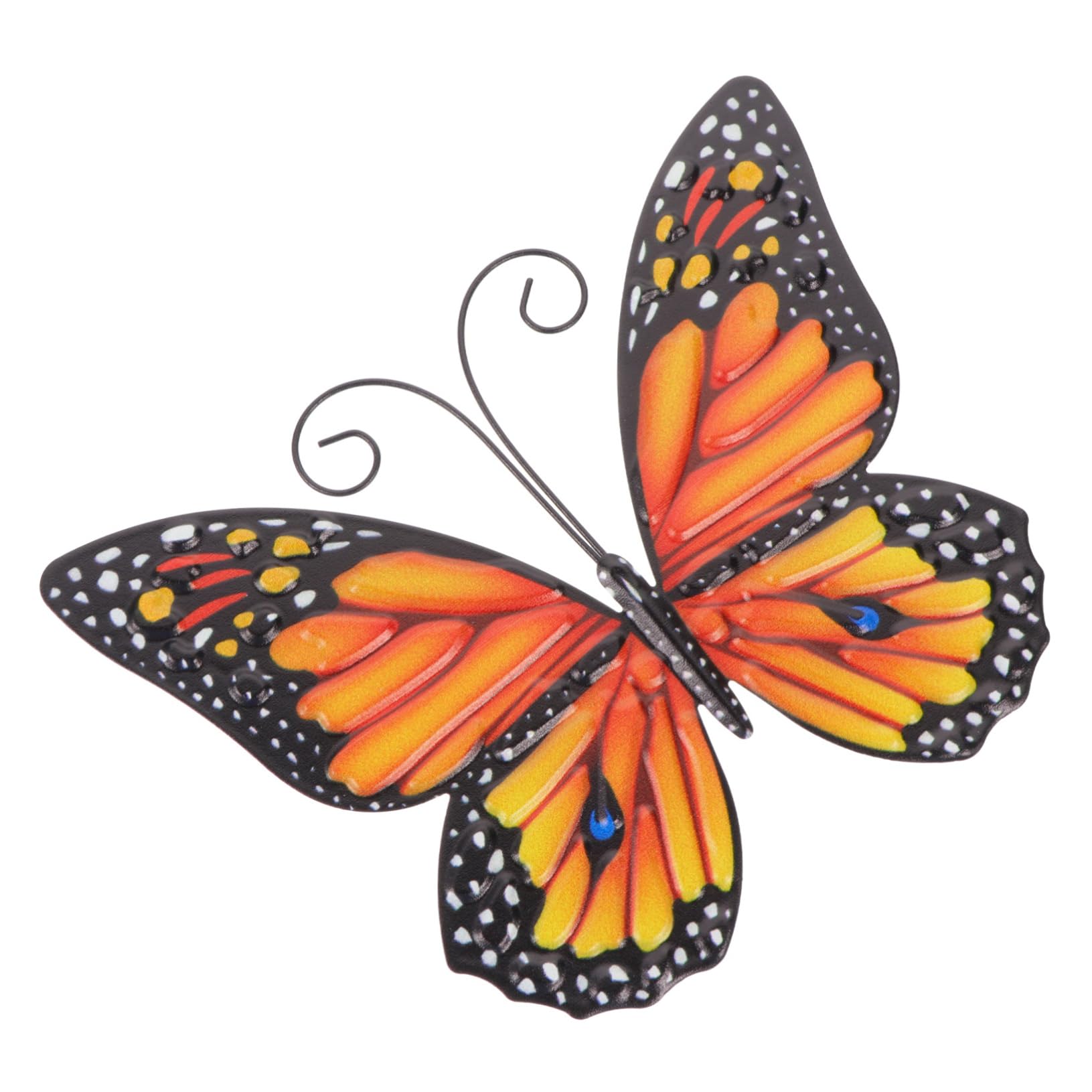 FUNOMOCYA Butterfly-shaped Pendant Iron Art Wall Hanging Decor Yellow Outdoor Garden Home Decoration Ornament