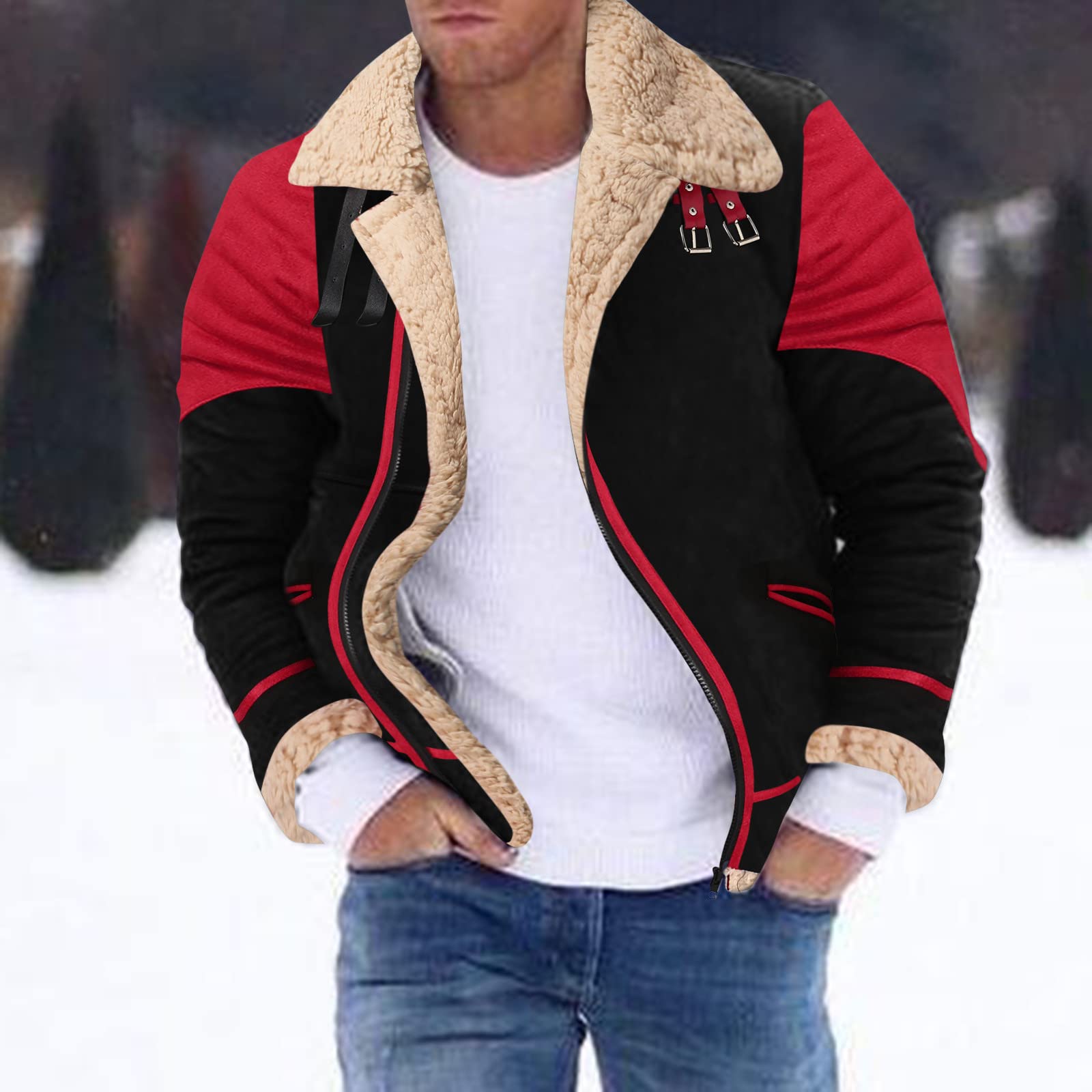 Herren Übergangsjacke Warm Winterjacke mit Innenfleece Winddichte Fliegerjacke Piloten Jacket Winterjacke Herren Weiß Trekking Jacke Herren Herren Mantel Lang Mit Kapuze