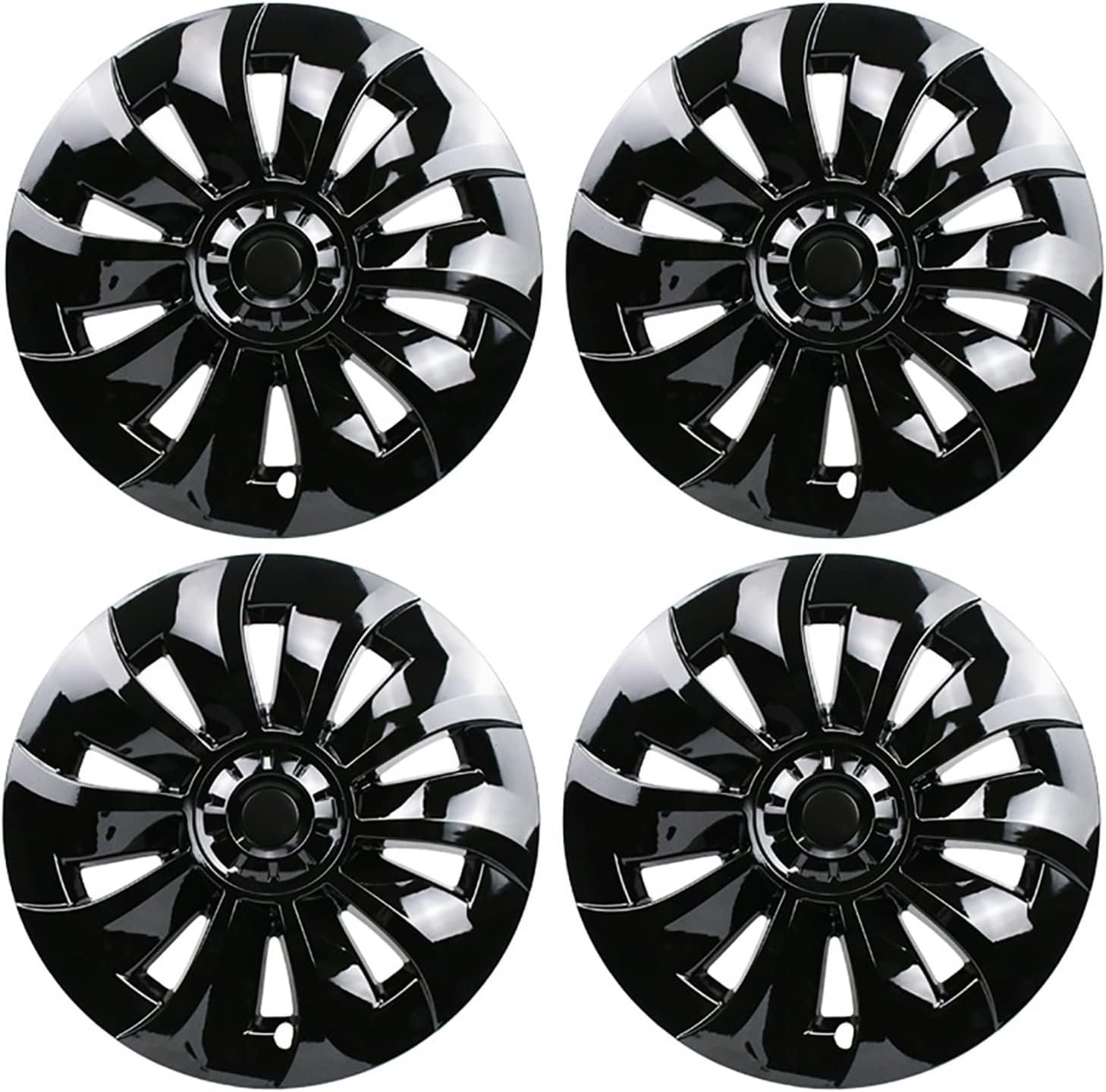 4PCS 19 Inch Wheel Hub Cover Wheel Protection Wheel Hub Cover Car External Tire Decoration, Compatible For Tesla Model 3 2020-2022 (Color : Carbon Look)