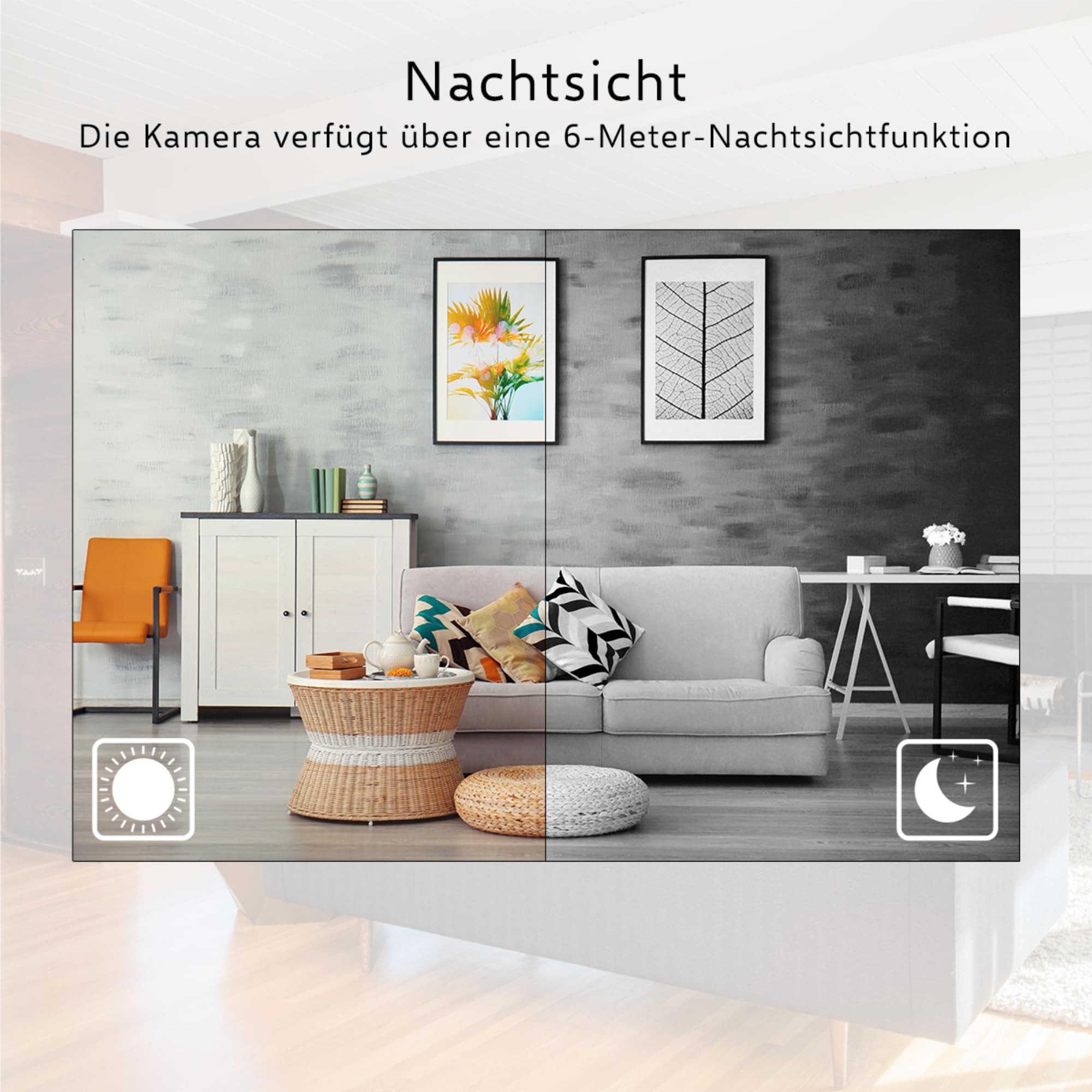 ELRO CI5000 Innen WiFi IP Überwachungskamera mit Bewegungssensor und Nachtsicht - Full HD 1080P Überwachungskamera mit Sirene