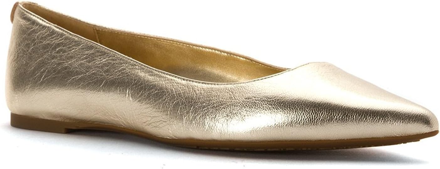 Michael Kors Michael Womens Arianna Leather Pointed Toe Slide, Silver, Size 5.0 US/3 UK US