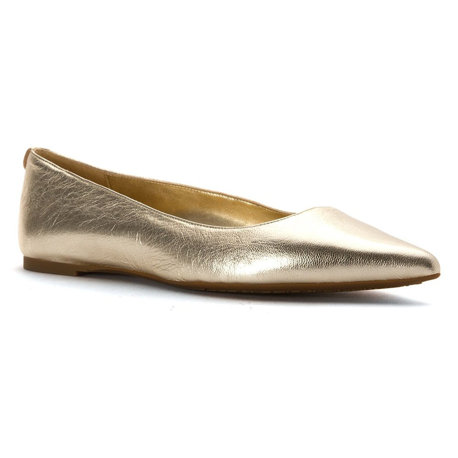 Michael Kors Michael Womens Arianna Leather Pointed Toe Slide, Silver, Size 5.0 US/3 UK US
