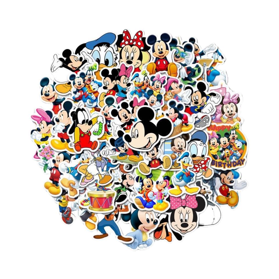 Amazon.co.jp: 50 枚 ミッキーマウス/Mickey Mouse こども シール 可愛い 防水デカール 可愛い おしゃれ アニメ