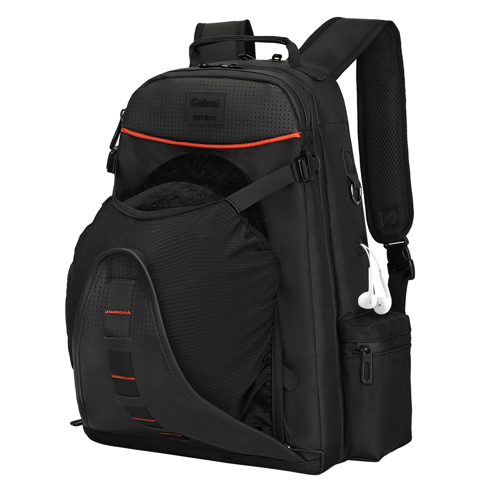 Goloni Professional Equestrian Backpack with Helmet Holder,Waterproof Horse Riding Boot Bag, One Bag with Multiple Compartments Carry All Accessories