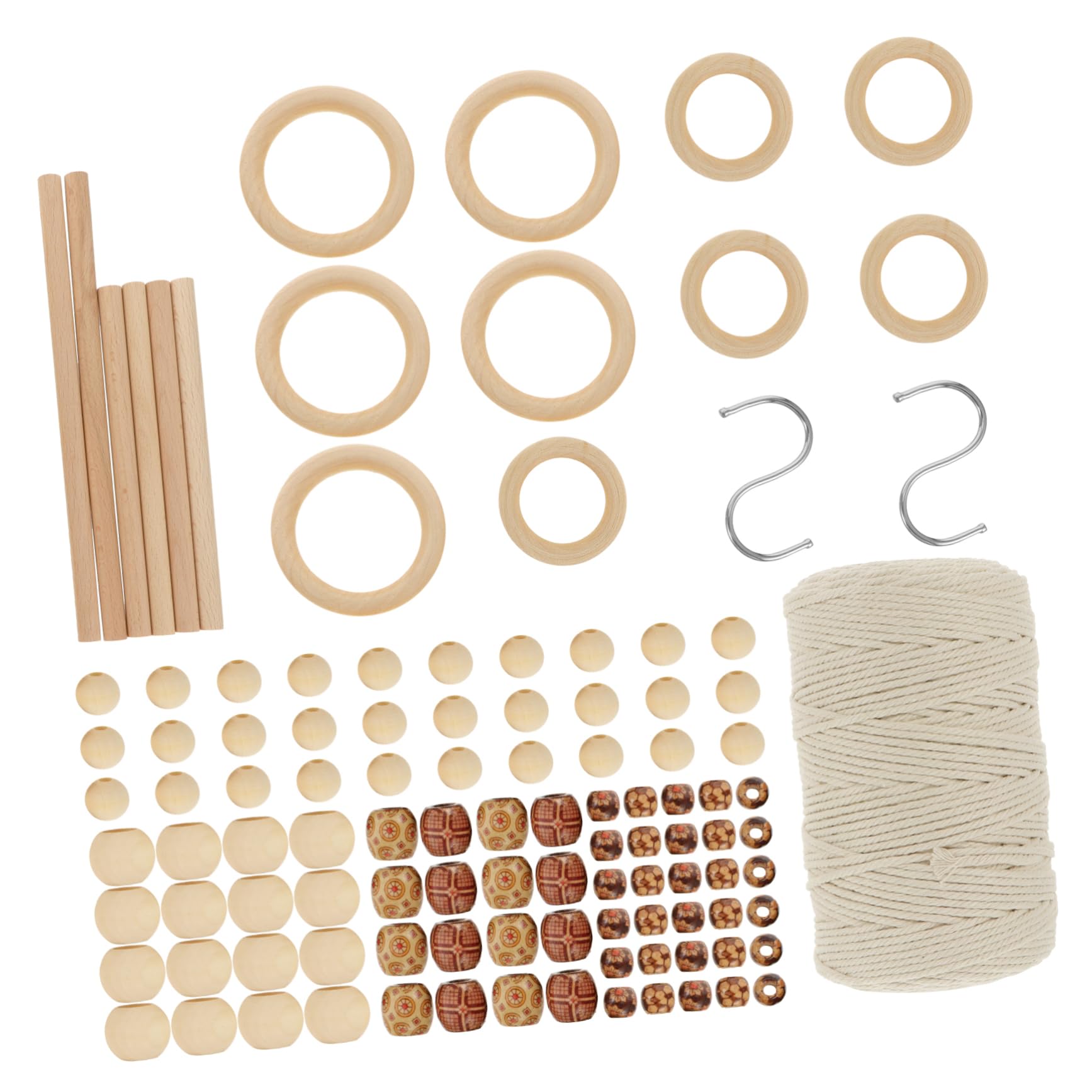 NUOBESTY 1set Kit Macramè Completo Per Creazioni Artistiche Di Arazzi e Decorazioni Murali Materiale Versatile Per Hobbisti e Principianti Per Appendere Piante e Ornamenti Domestici