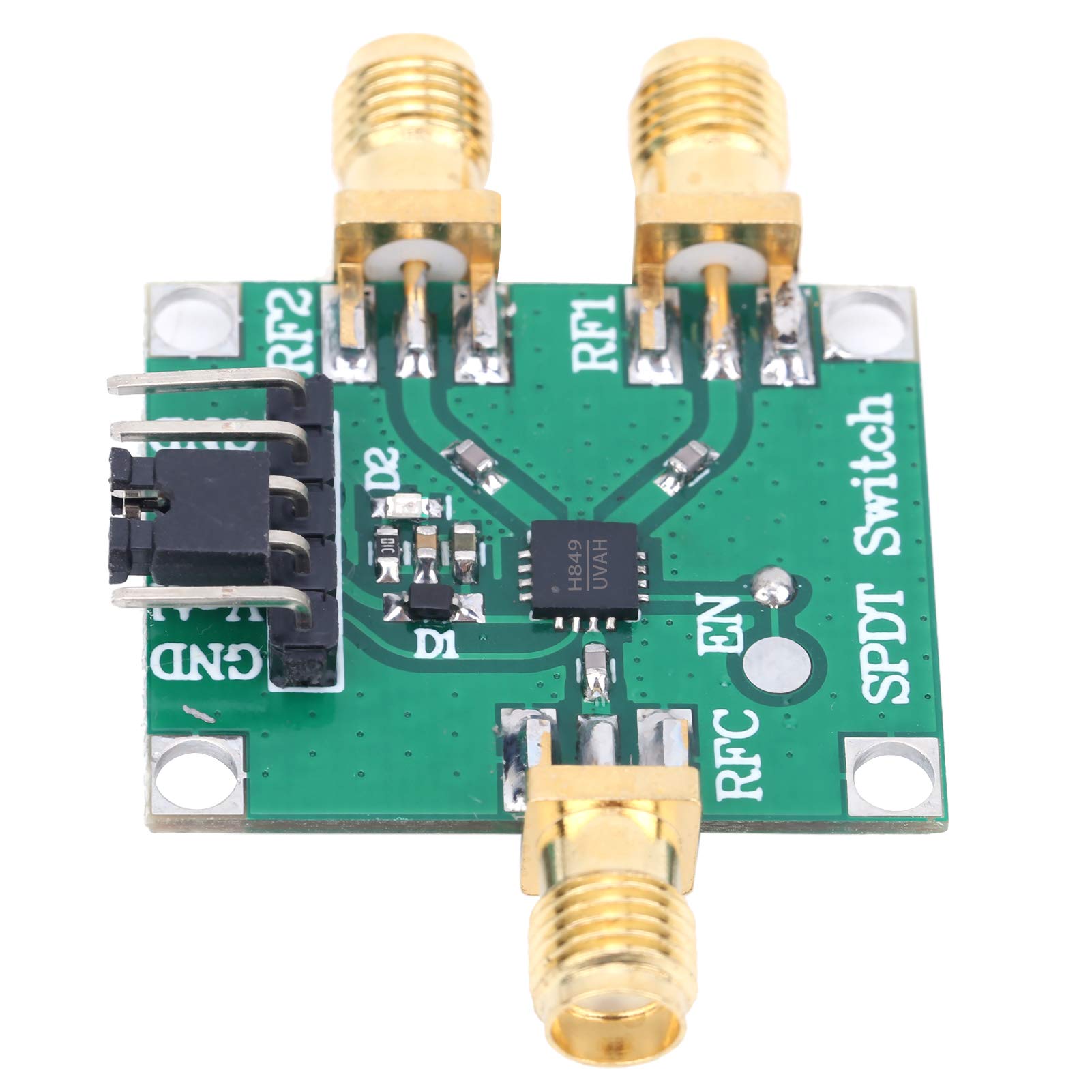 Akozon 3?5V RF Switch Module Single Pole Double Throw Board 50Ohms Input Output Impedance SMA, Multifunctional Accessory for Home Use (HMC849)