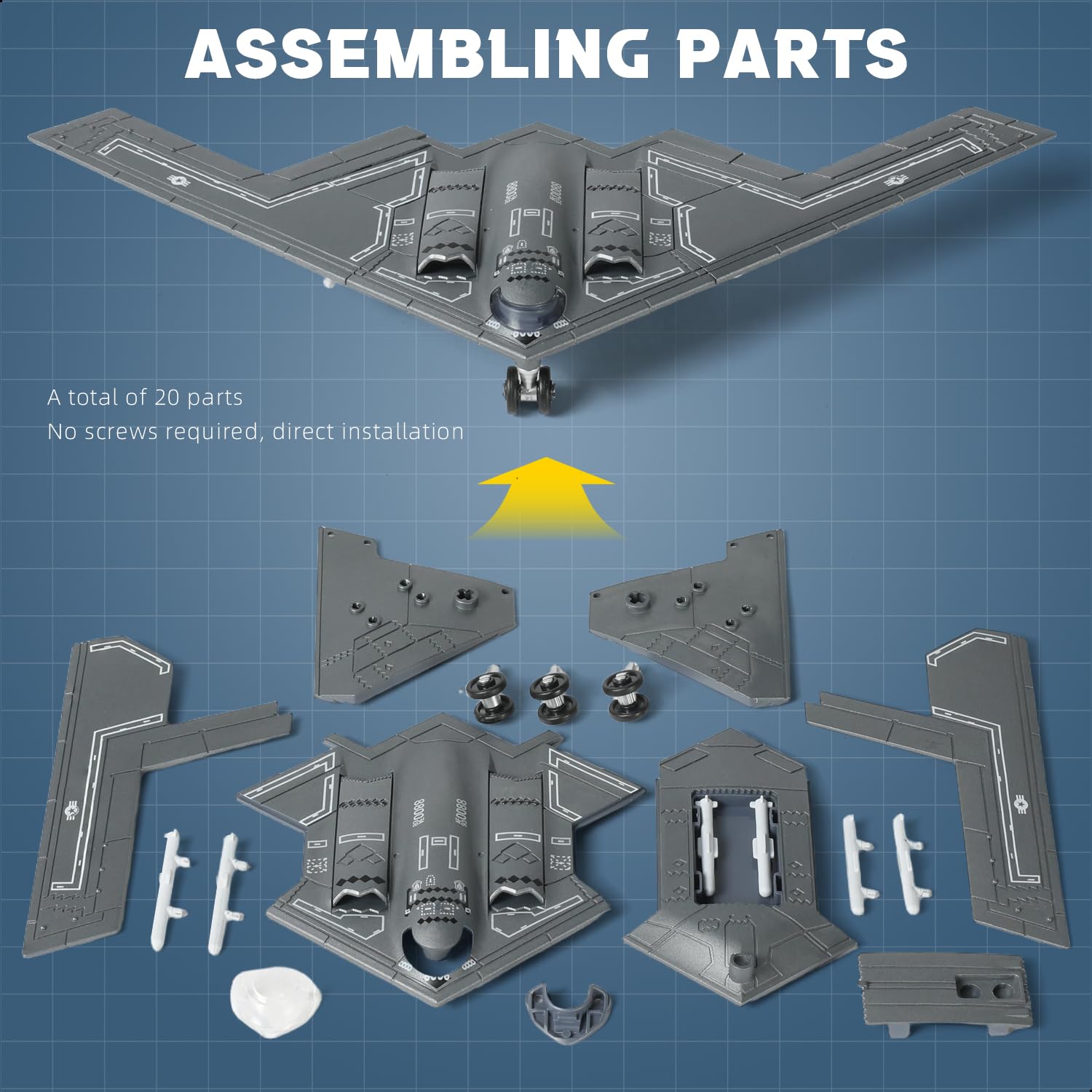 Amazon | SEBUNAS 1/200スケール B-2 スピリット 軍用航空機 おもちゃ