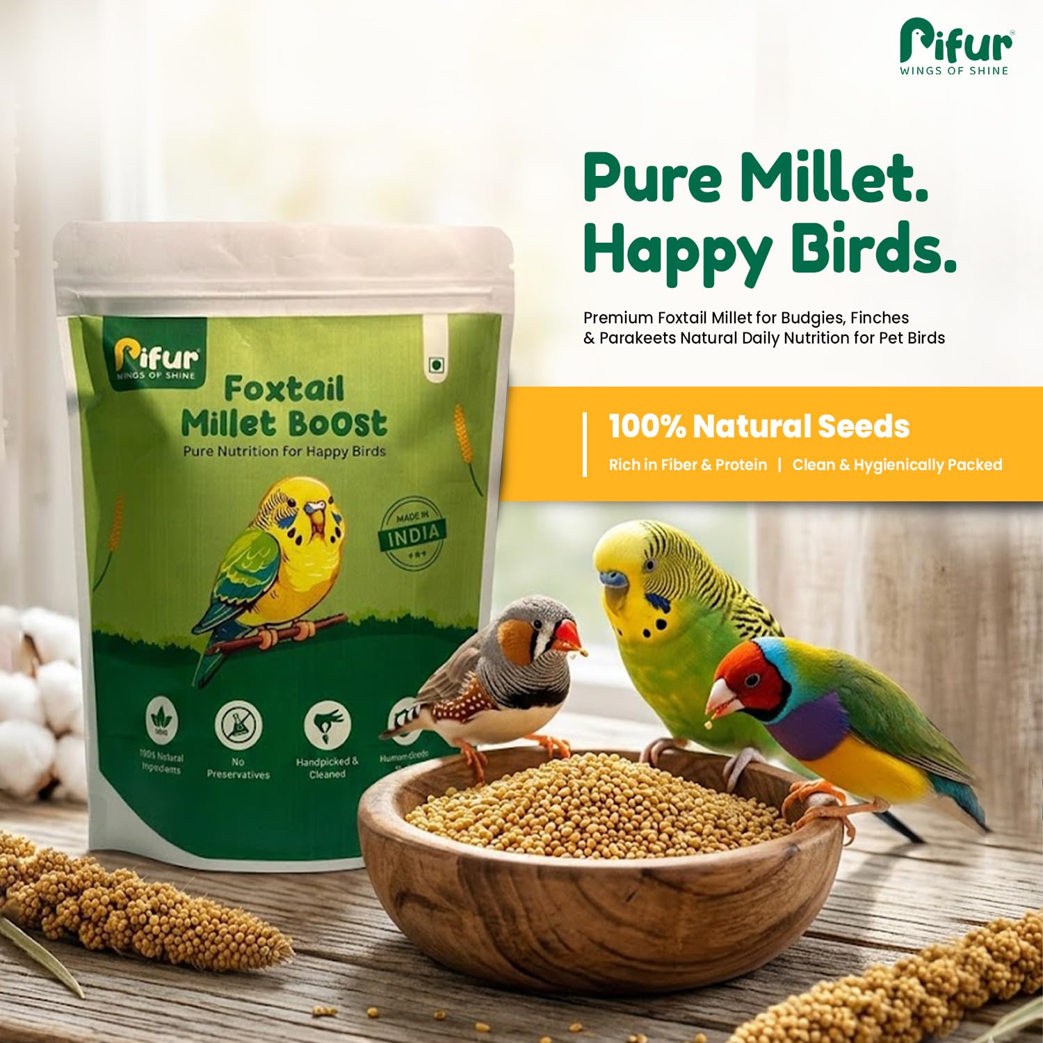 Pifur Foxtail Millet Seeds (450g) 3