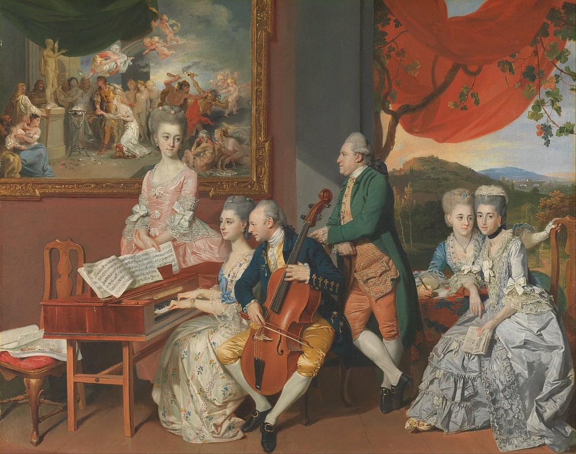 EfeMir Paintings Reproduction Picture On Canvas Famous painting the Family with George by Johan Joseph Zoffany for Home Decor 60x90cm