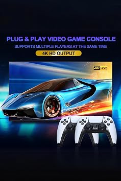 4k Kablosuz Çift Kol Retro Oyunlar Game Stick 64gb Hafıza 20000 Oyun Atari