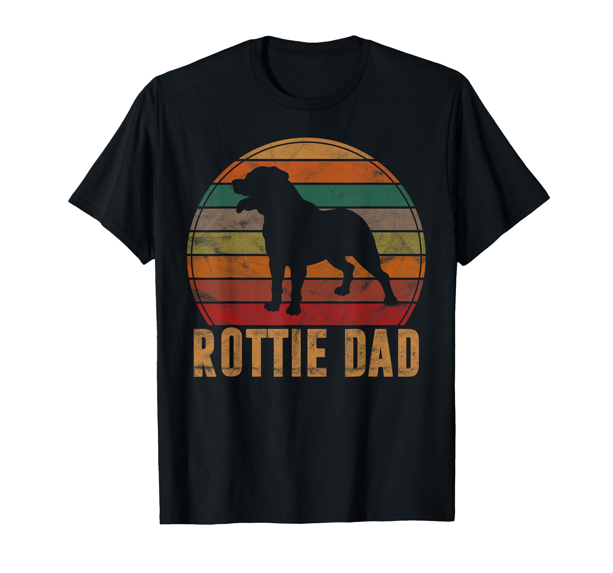 Retro Rottweiler Dad Gift Rott Dog Owner Pet Rottie Father T-Shirt for Men Women Girls Kids
