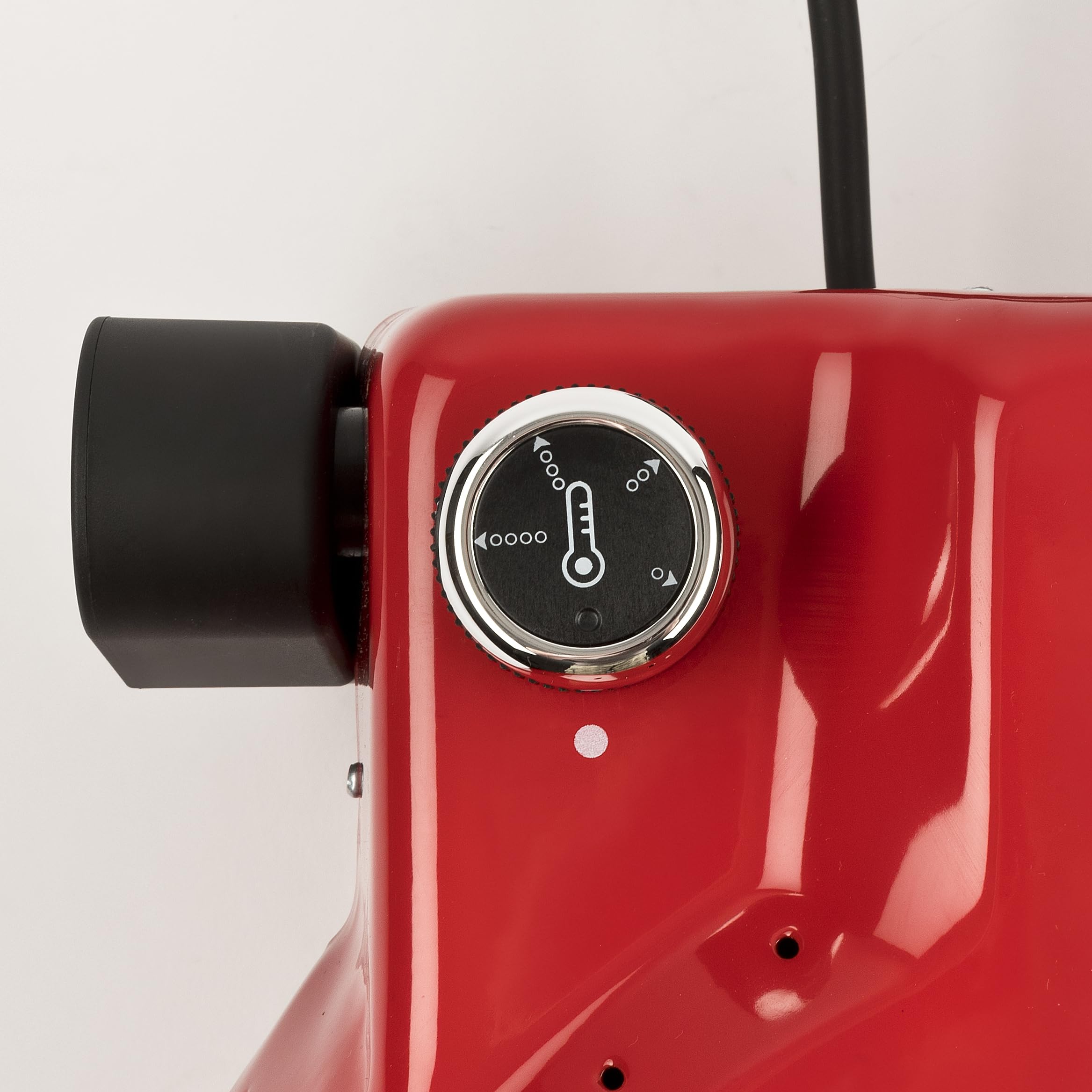 Girmi FP50 Four à pizza Quisipizza, 1800 W, 420°C, Parois froids, Pierre réfractaire détachable de 31 cm, Minuterie, Double résistance, Livre de recettes inclus, Rouge