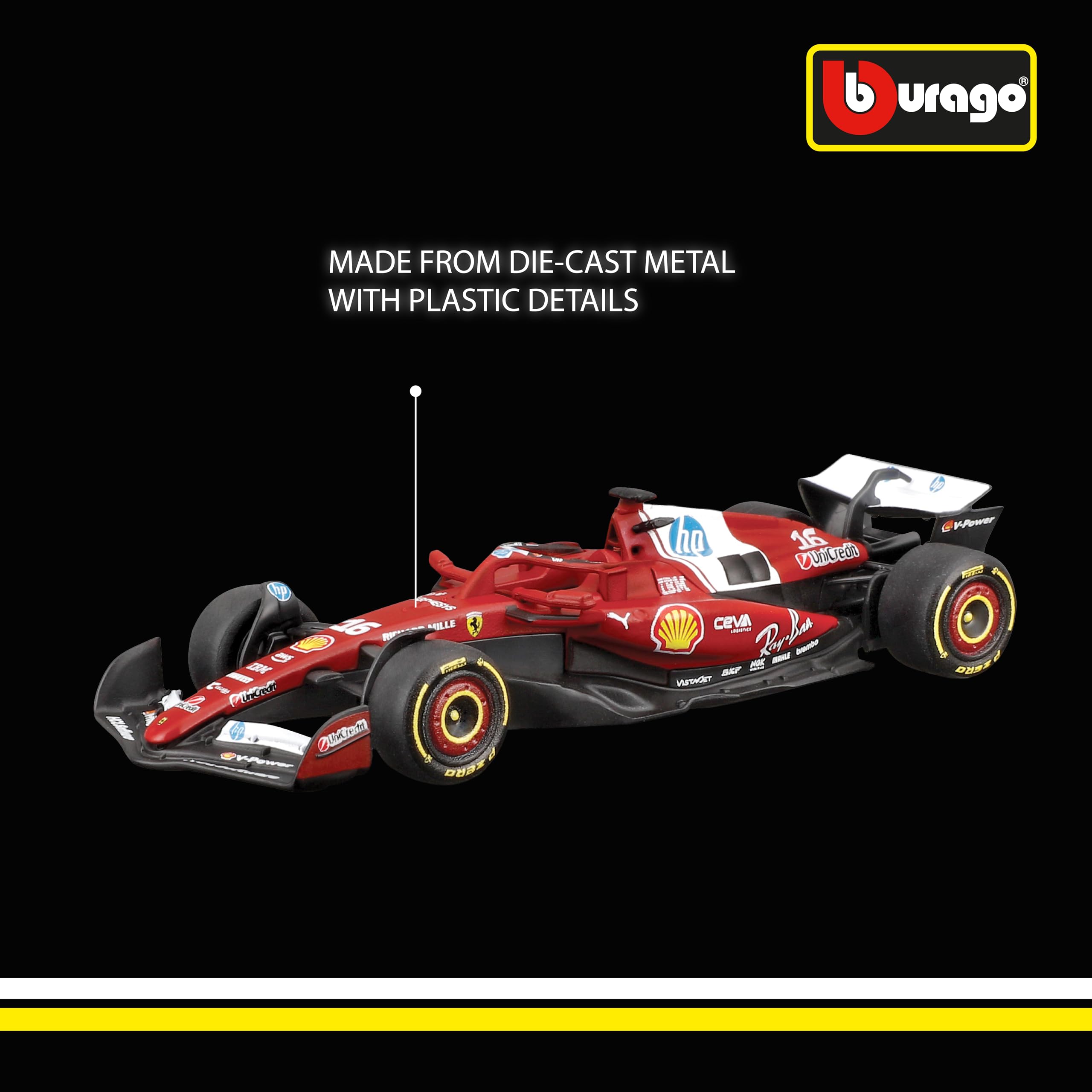 Bburago - F1 Ferrari SF-25#16 Charles Leclerc 2025, 1:64 Scale