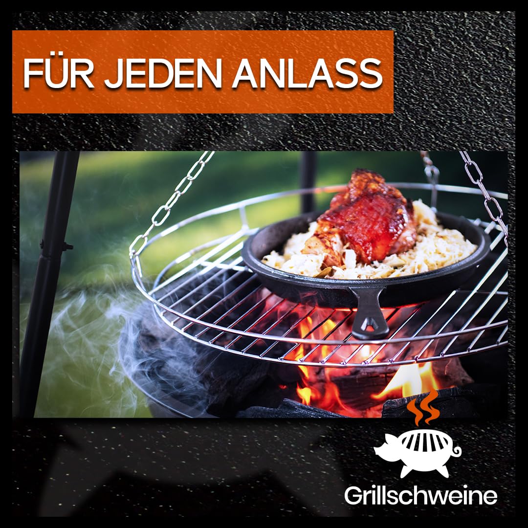 Cooker 2126-2 in 1 gusseisener Multikocher: Kochtopf und Bratpfanne - geeignet für Grill, Elektroherd, Backofen, Induktionsherd, Gasherd