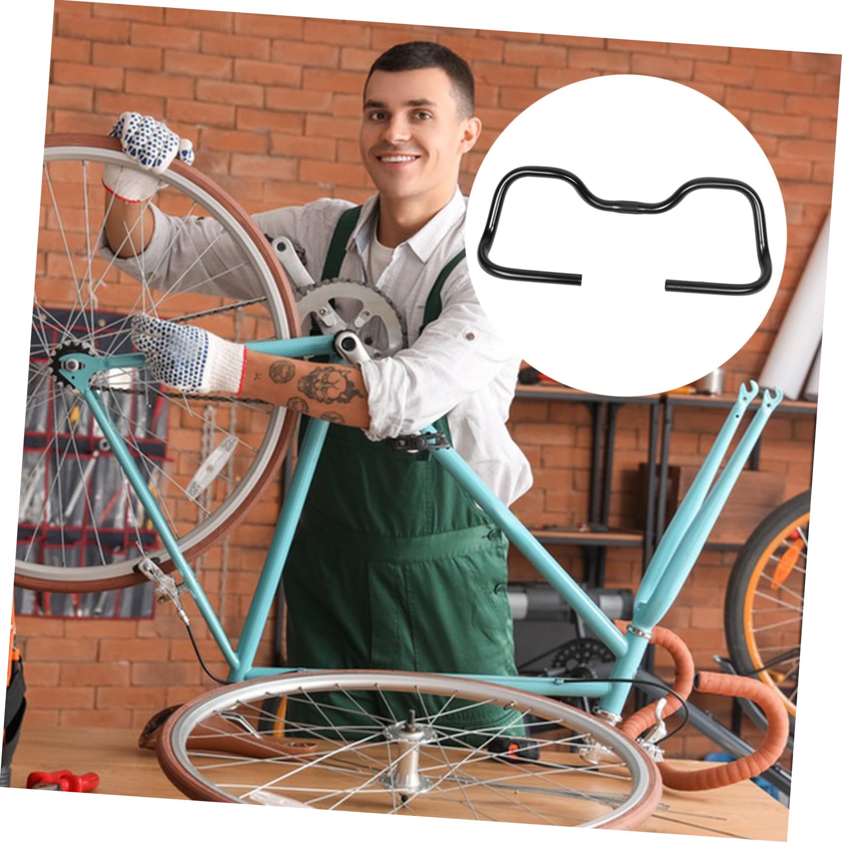 BESPORTBLE Manubrio Farfalla per Mountain Bike Bici da Strada Design Stabile e Ampio Opzioni di Presa Comode Funzione di Rialzo per Comfort Compatibile La Maggior Parte dei Telai delle Bici