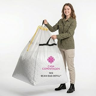 Casa Copenhagen Premium Virgin Grade Thermocol Balls Refill for Pillows, Sofa, Bean Bags, Soft Toys &amp; Beans for Bean Bag R...