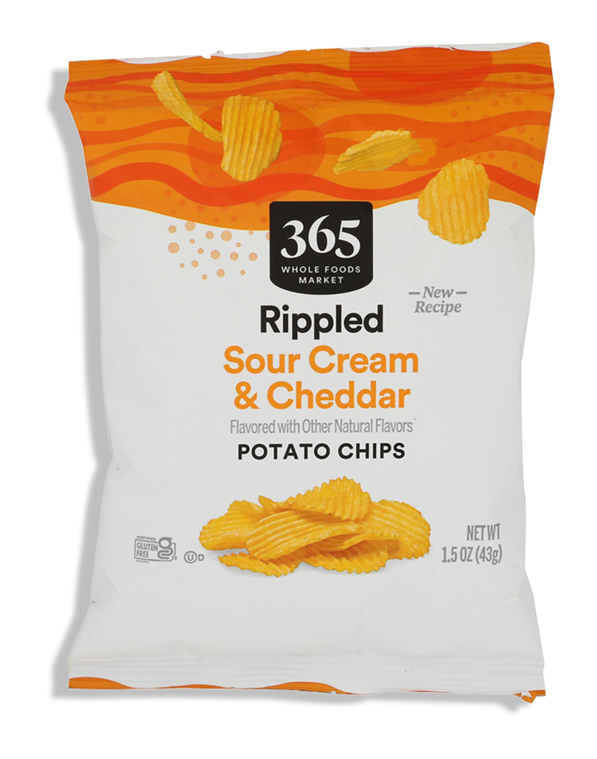 365 by Whole Foods Market Chip Potato Rippled Cheddar Sour Cream Single 1 5 Ounce