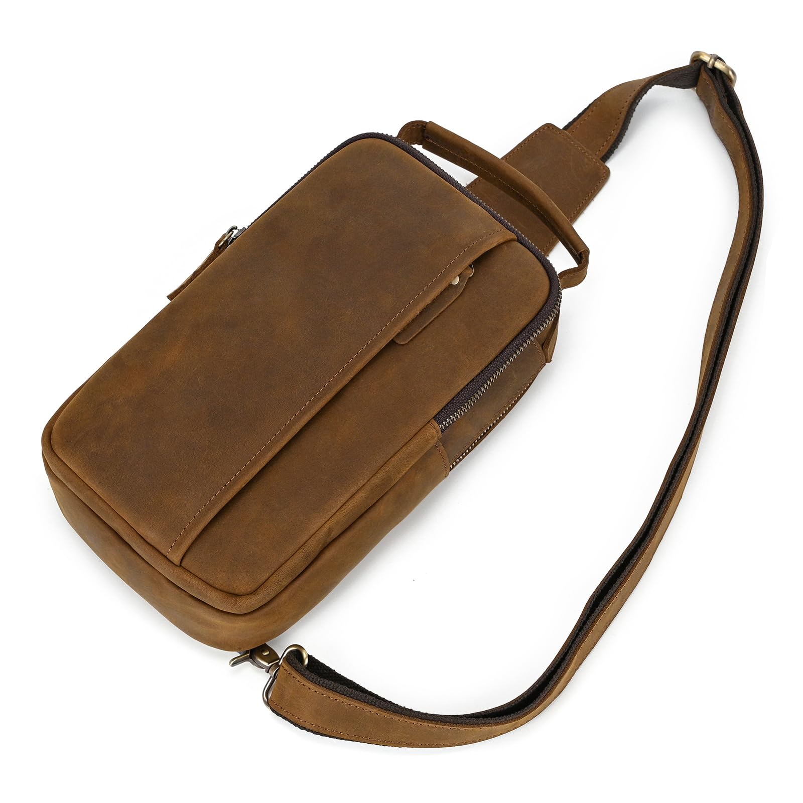 Sling Bag skórzana torba na ramię torba na ramię męska torba na brzuch plecak