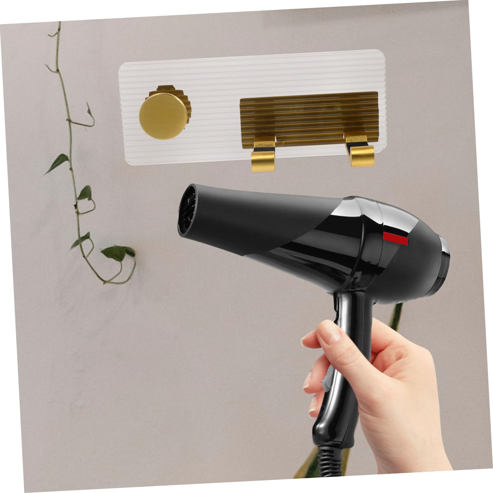 FRCOLOR Porta Asciugacapelli Muro senza Chiodi Supporto per Asciugacapelli per Bagno Organizer per Strumenti per Capelli