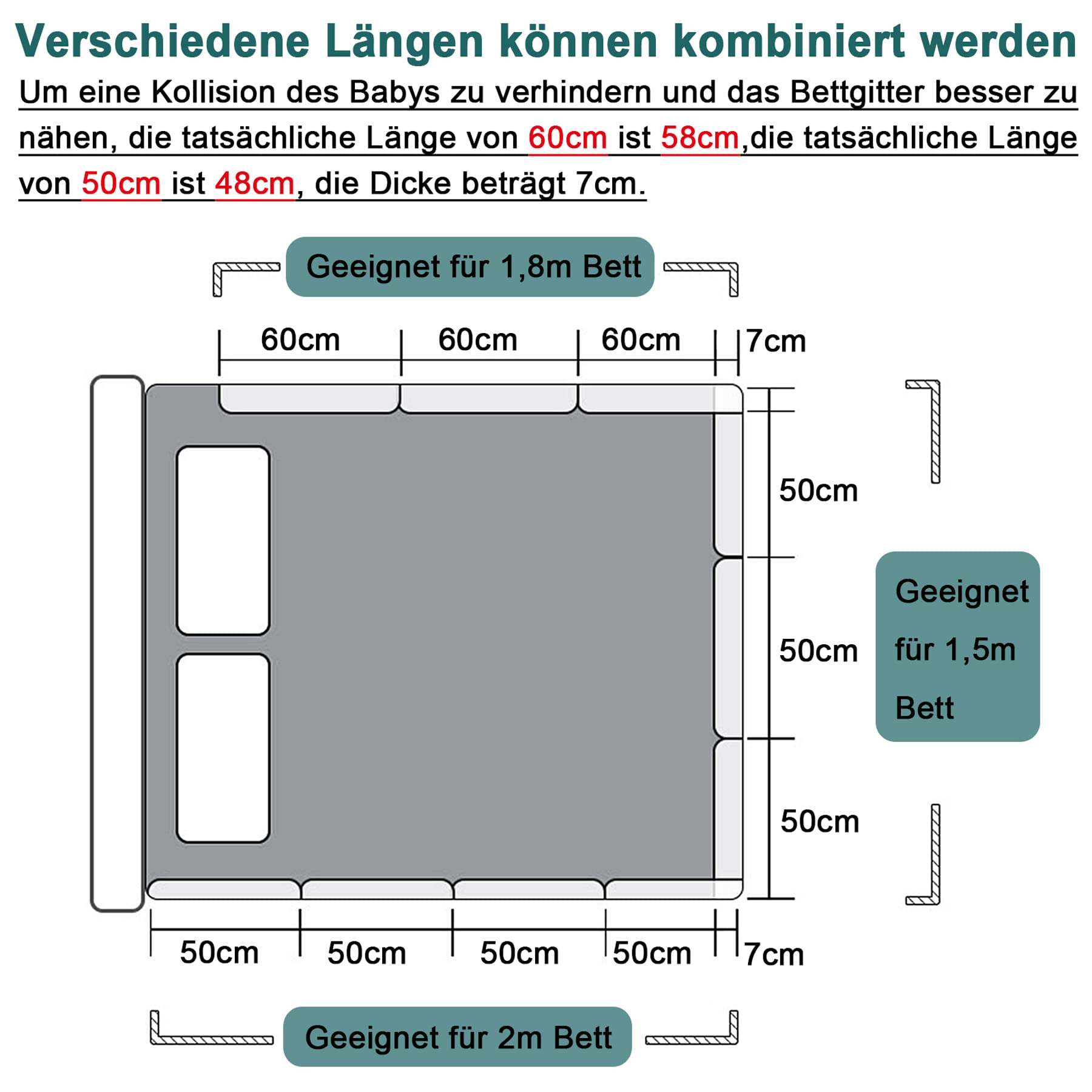 Ikodm Bedhekje 50 cm, uitvalbescherming, bedbeschermingshek voor kinderen, 5-gaten, in hoogte verstelbaar, valbescherming voor kinderen, kinderbed, familiebed voor kinderbed (50 cm, linnen grijs Ikodm Bedhekje 50 cm, uitvalbescherming, bedbeschermingshek voor kinderen, 5-gaten, in hoogte verstelbaar, valbescherming voor kinderen, kinderbed, familiebed voor kinderbed (50 cm, linnen grijs