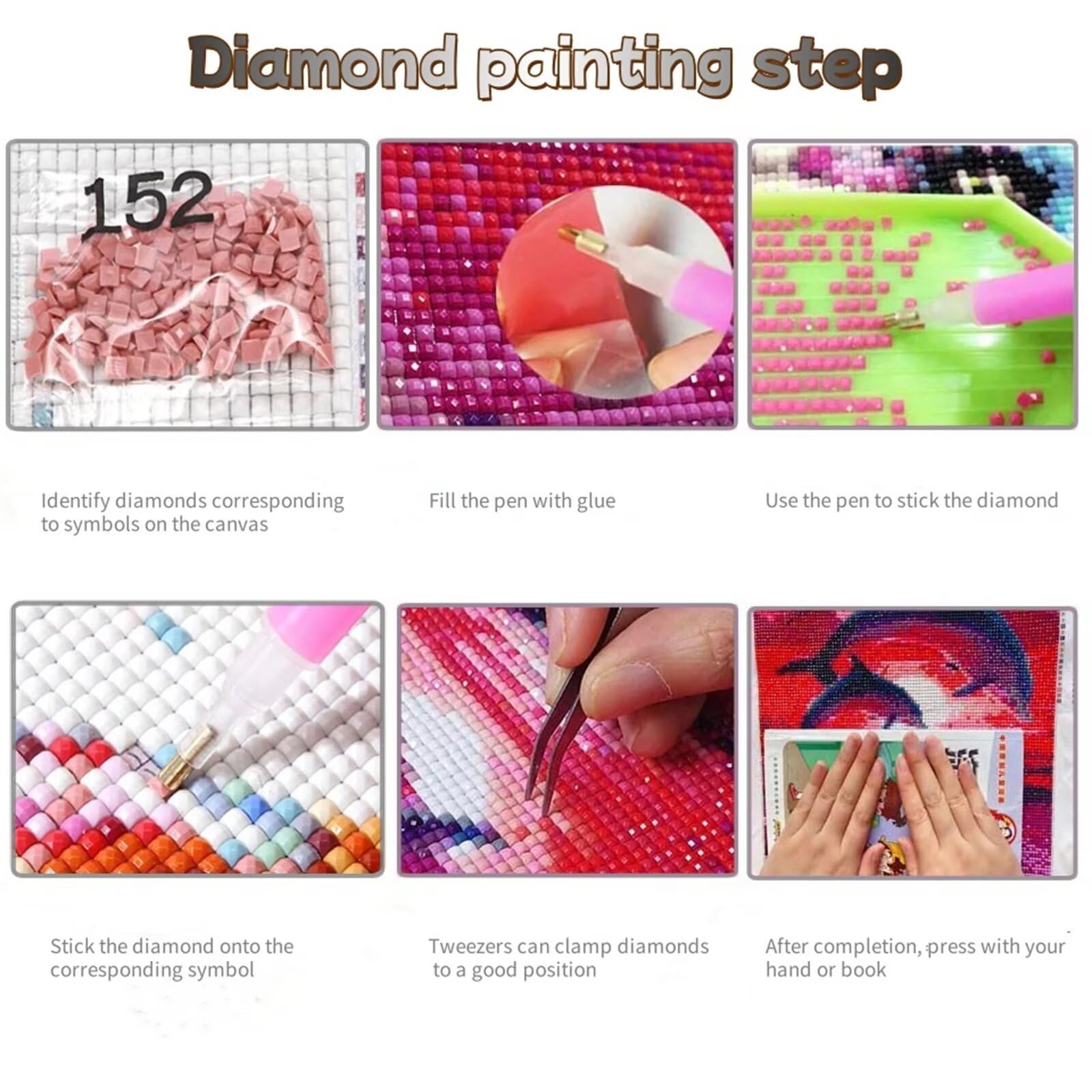 Zestawy do sztuki diamentowej ze zwierzętami, dla dorosłych, 5D, diamentowy obraz, sztuka z diamentowymi akcesoriami, DIY, pełne wiercenie, kryształ, kryształ, klejnot, sztuka i rękodzieło, do