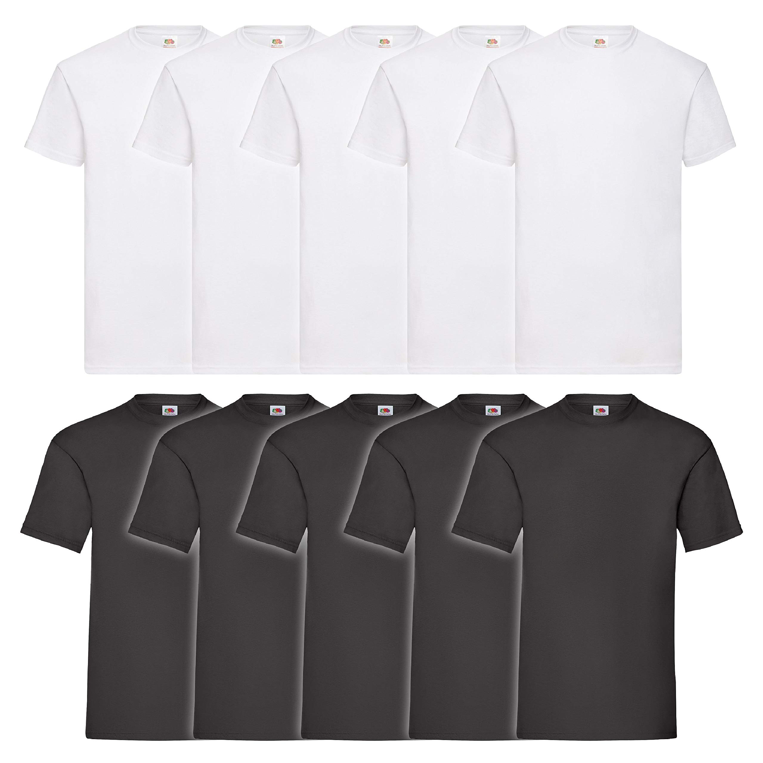 FRUIT VAN DE LOOM Heren Super Premium T-shirt met korte mouwen (Pack van 5