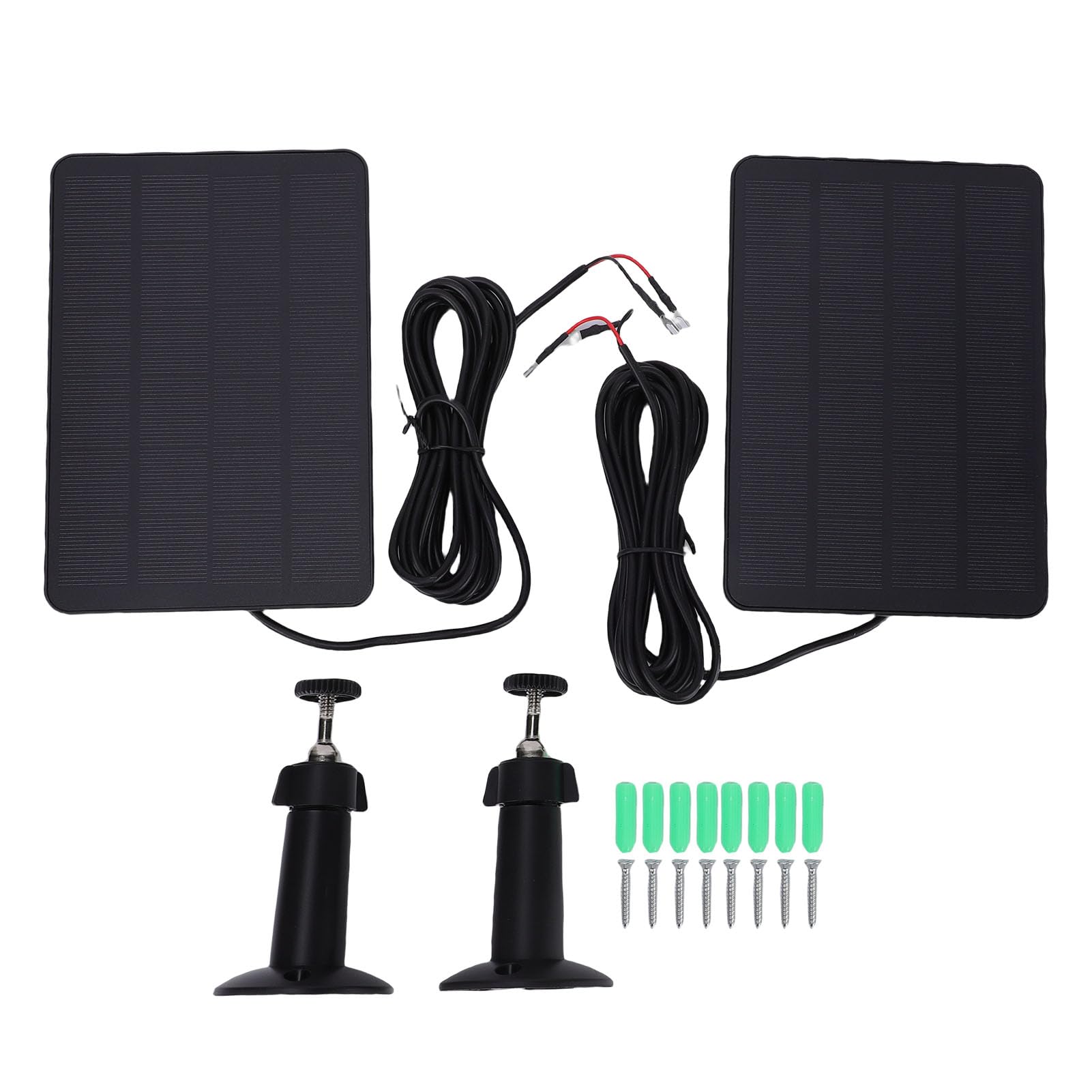 Caricatore a Pannello Solare 10W IP65 Montaggio a Parete 360 Gradi | ABS, Silicio Monocristallino, Alimentatore per Campanello da Esterno, IP65 Resistente Alla Pioggia, Cavo da 9,8 Piedi,