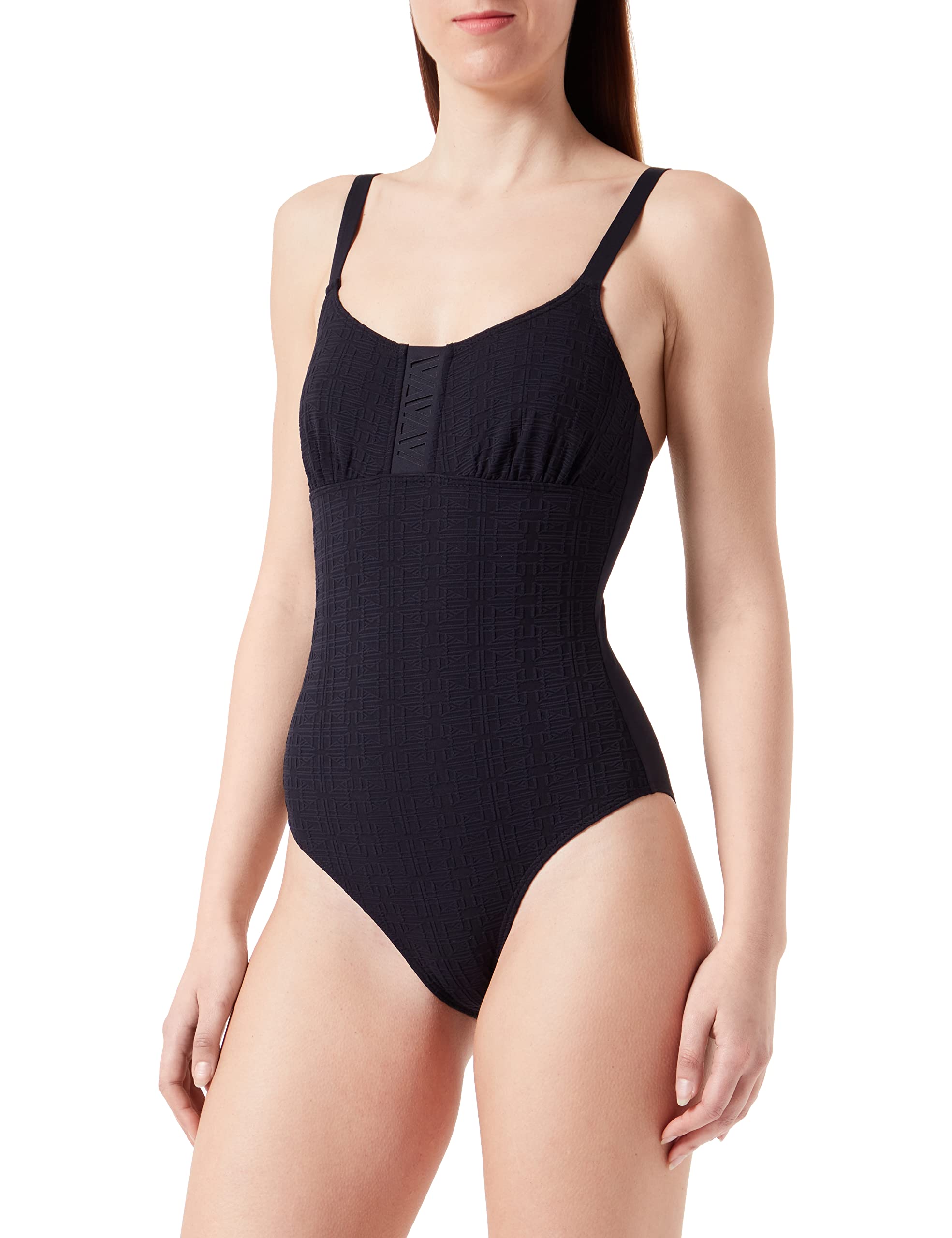 HAUTE PRESSION Women's T8095 CO1 One Piece Swimsuit, Noir,