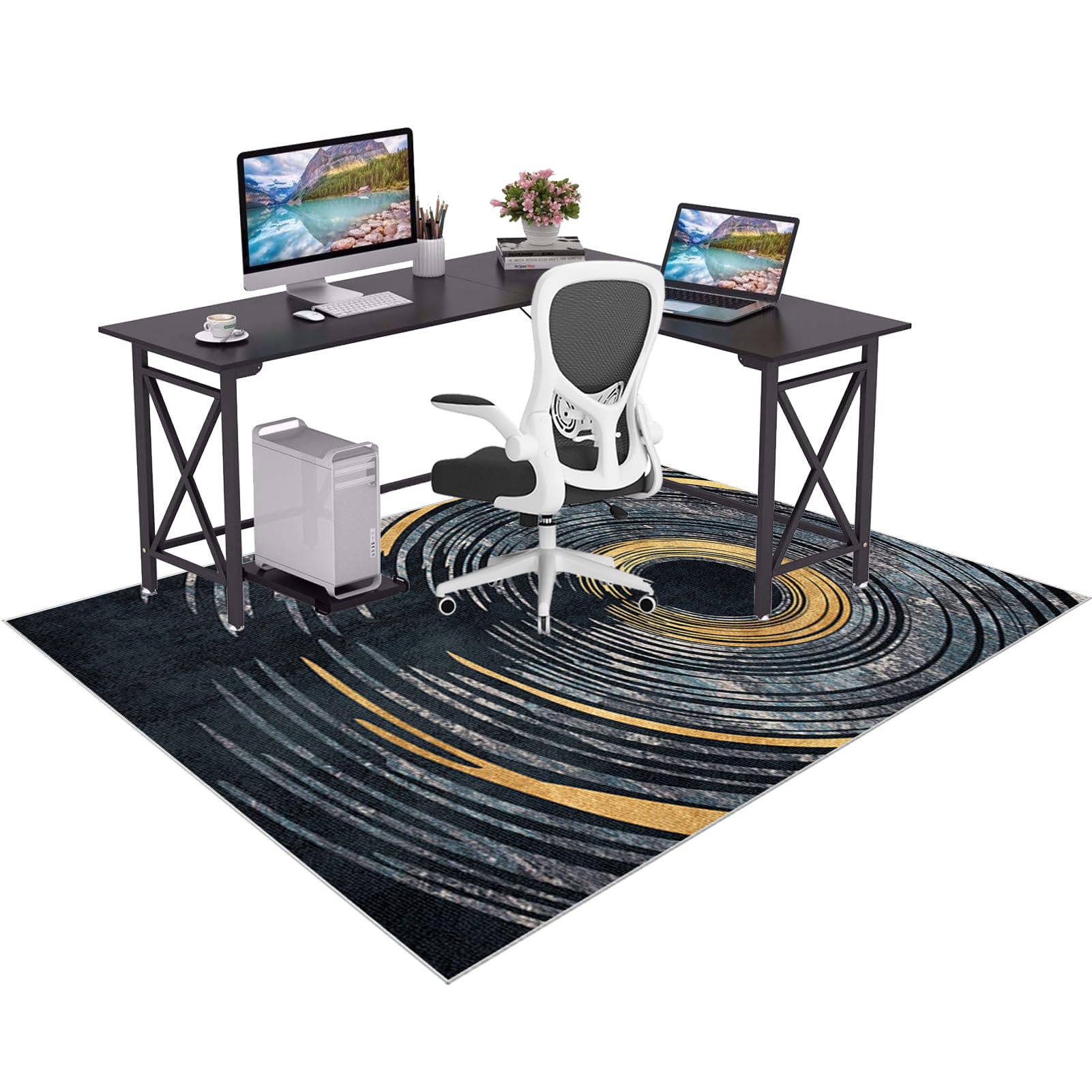 Office Chair Mat for Carpet Non-slip Floor Gaming Chair Mat for Wooden Floors Carpet Protectors Chair Mat Desk Chair Mats Rectangular Floor Protectors for Chairs Computer Chairmat 200 x 280 cm