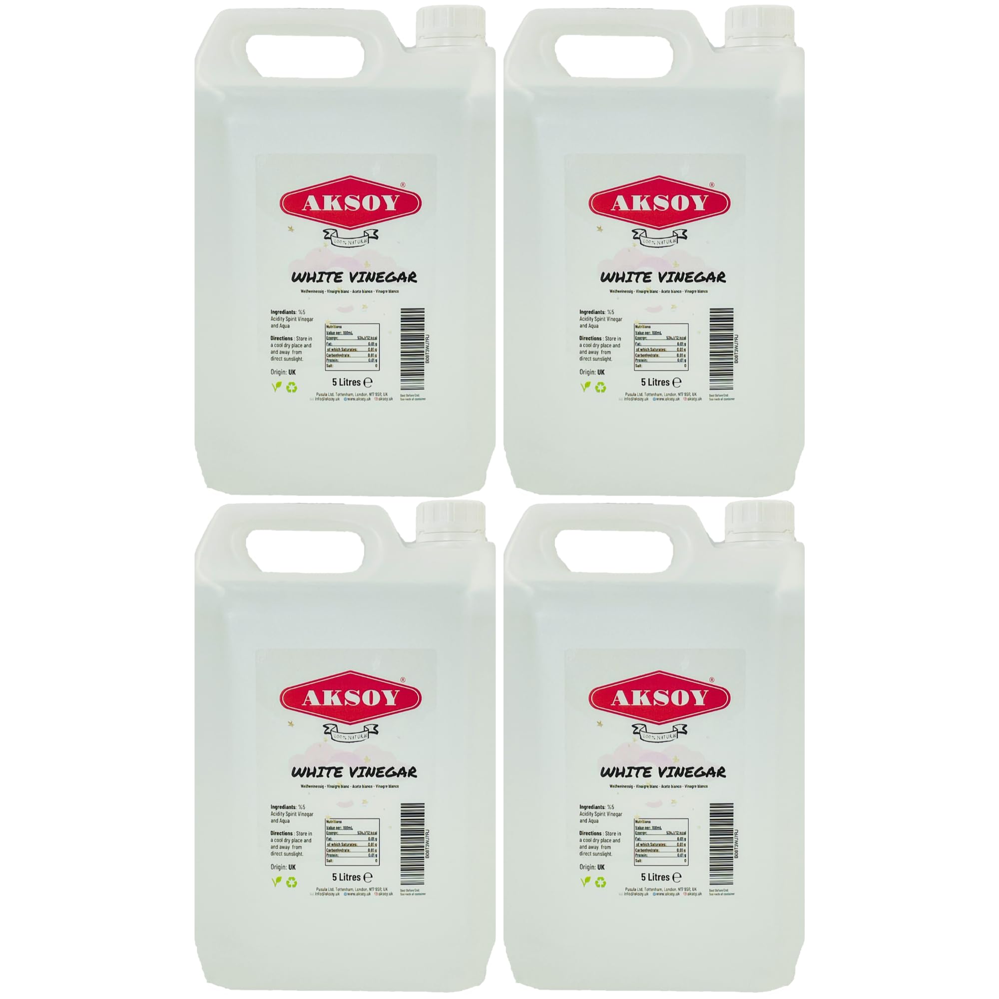 Aksoy Distilled White Spirit Vinegar 5L | Ideal for Cleaning, Pickling, Marinating, Cooking & Natural Weed Control – Multi-Purpose, Descaling & Odour Removal — view 10