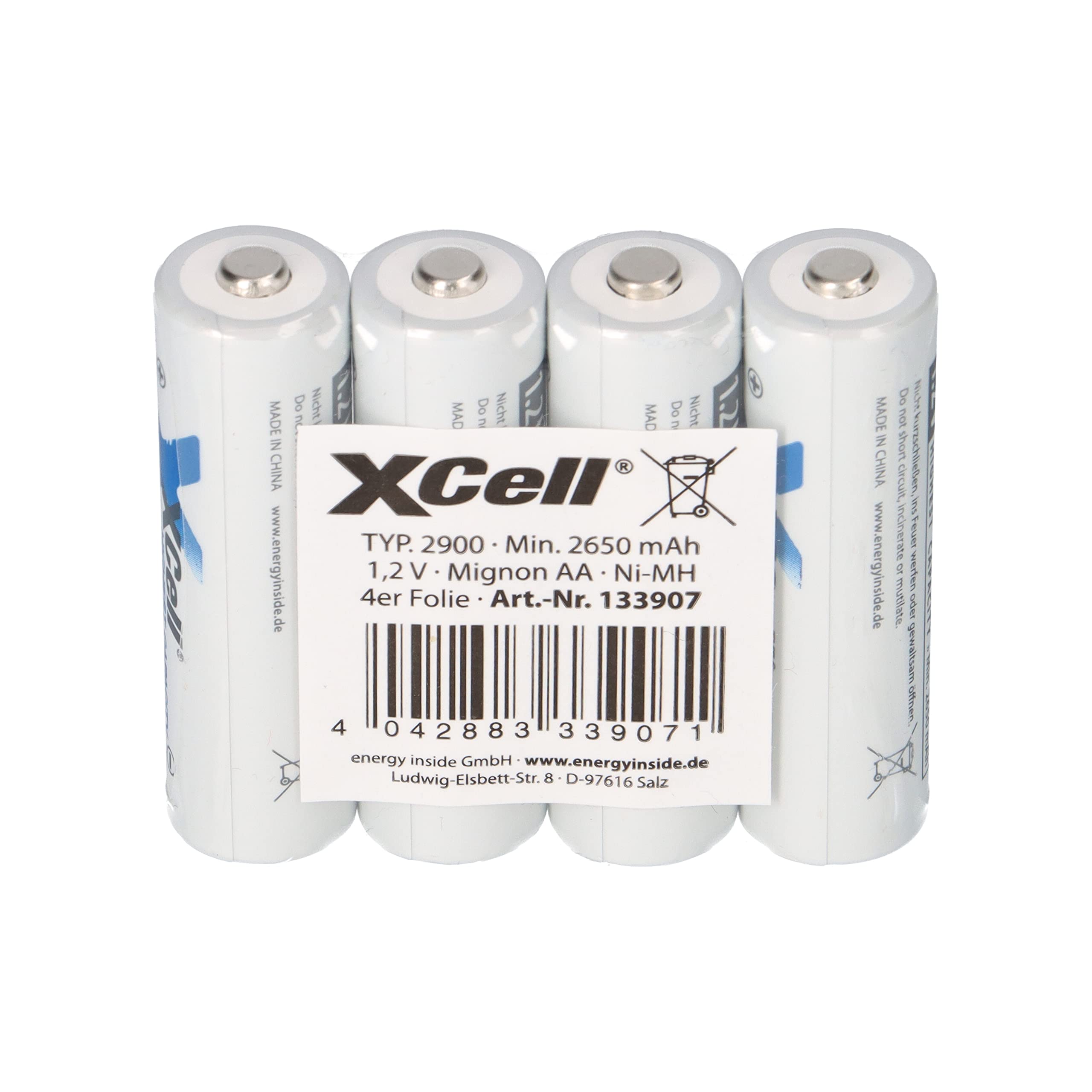 20 pilas tipo 2900 mAh 1,2 V NiMH Mignon AA | pilas recargables de alta capacidad | baja autodescarga | ideal para flash, Wii y Xbox Controller (20 x AA)