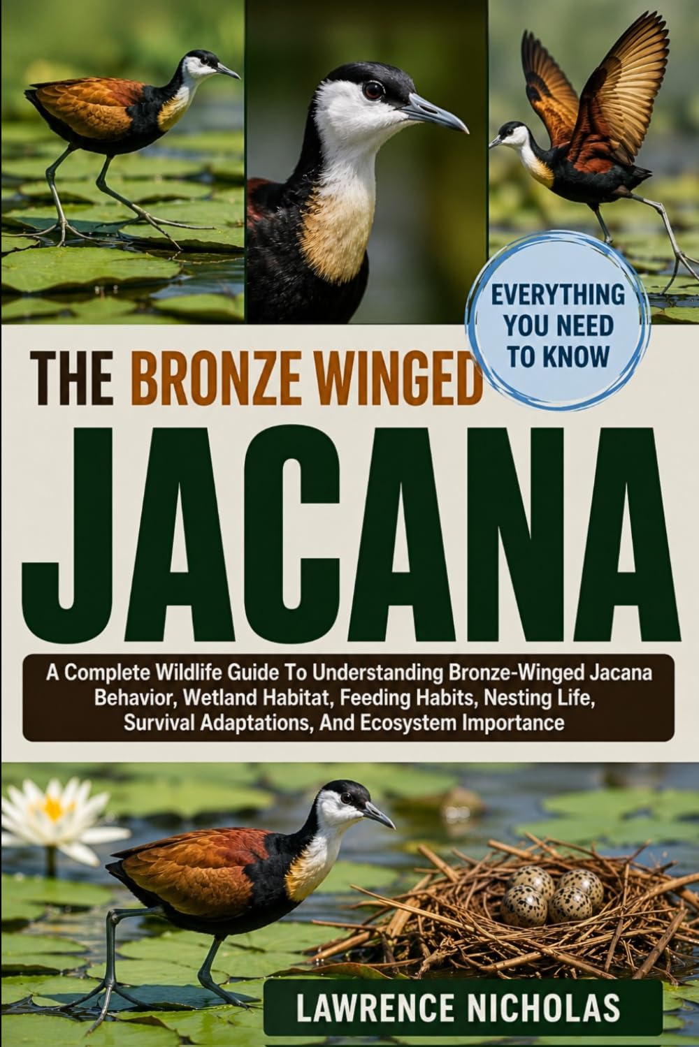 THE BRONZE-WINGED JACANA: A Complete Wildlife Guide To Understanding Bronze-Winged Jacana Behavior, Wetland Habitat, Feeding Habits, Nesting Life, Survival Adaptations, And Ecosystem Importance