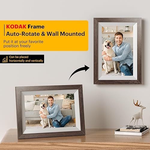 Miniatura 6 de KODAK Marco de fotos digital WiFi de 10.1 pulgadas con almacenamiento de 32 GB, marco de fotos digital inteligente electrónico, pantalla táctil IPS