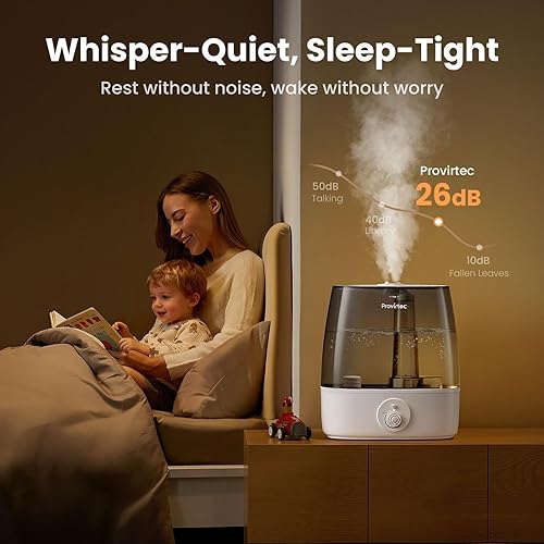 Miniatura 5 de Humidificador de niebla limpia de 6.5L para habitaciones grandes, llenado superior ultrasónico de niebla fría, fácil de limpiar, ultra silencioso,