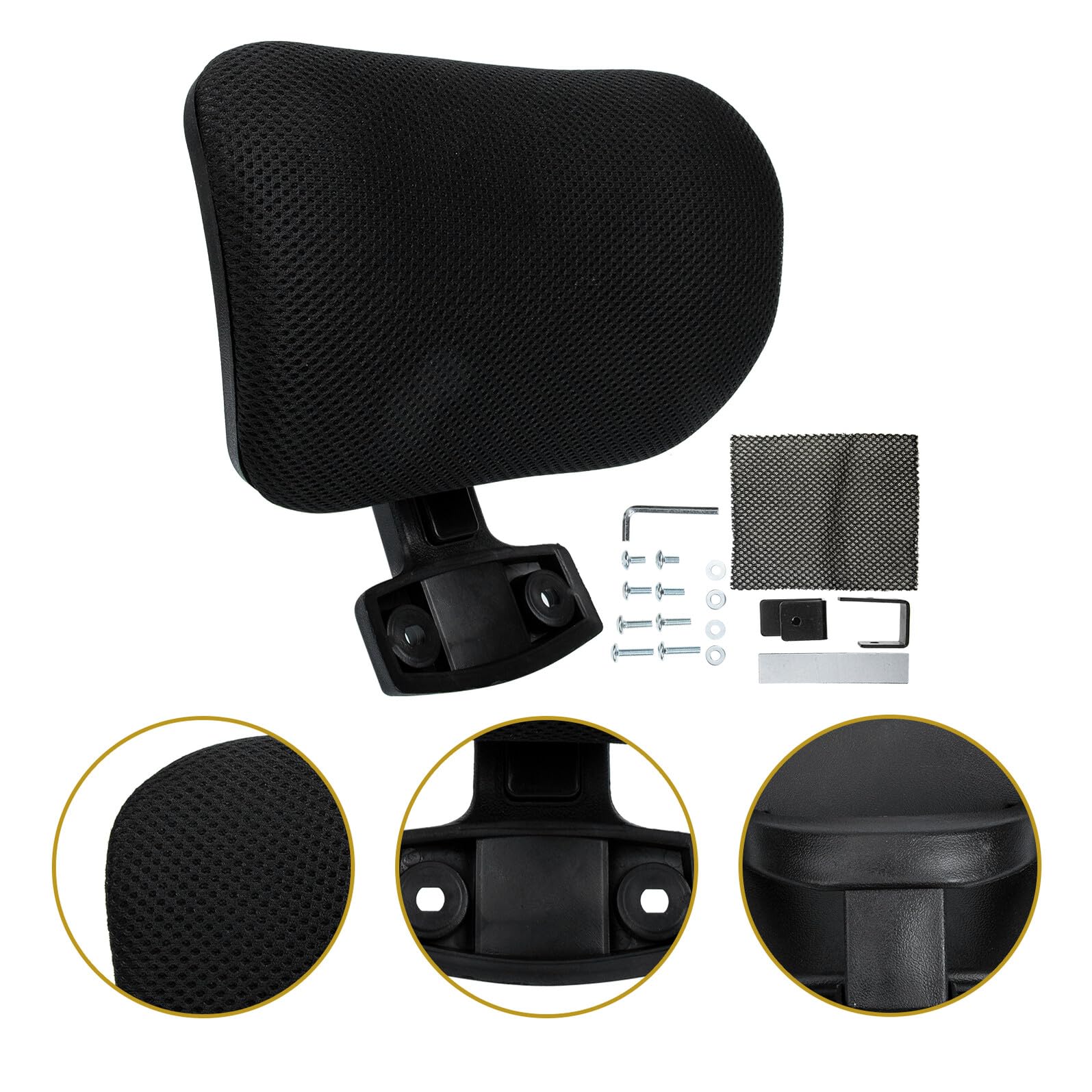 Toyvian Ergonomische Bürostuhl Kopfstütze Abnehmbar Nackenstütze Lift Chair Headrest für Computerstuhl Höhenverstellbar Komfortables Kopfkissen zur Schmerzlinderung Einfache Montage