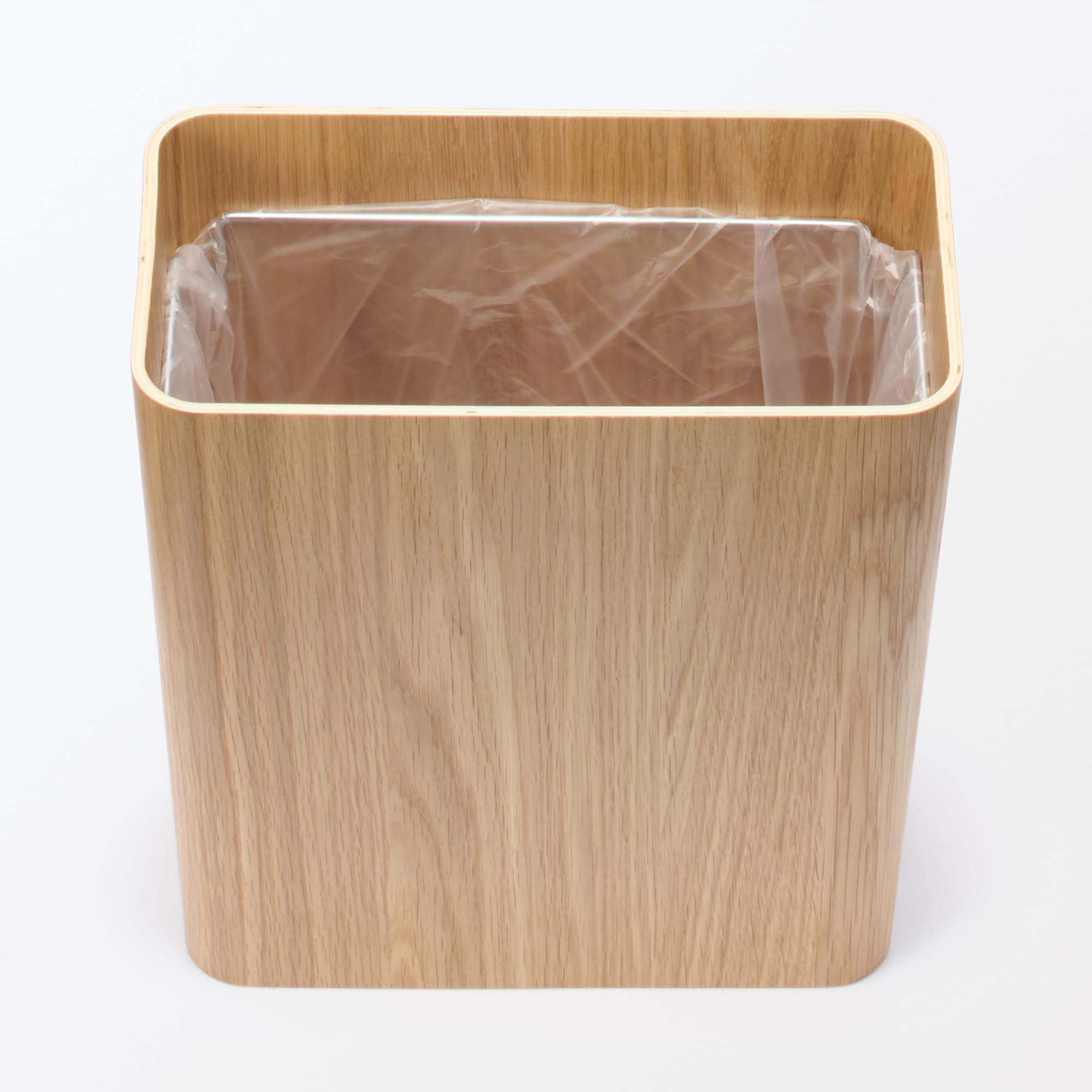 Amazon｜無印良品 木製ごみ箱・袋止めワイヤー付・角型 約幅28.5×奥行