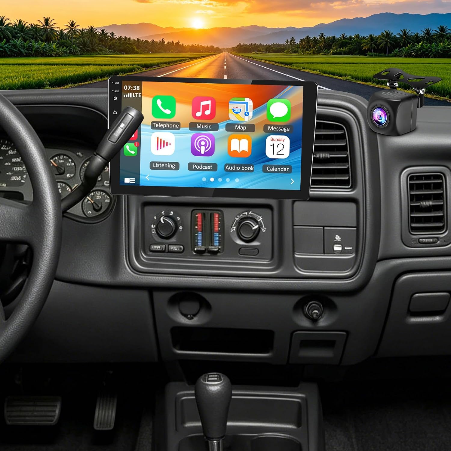 Zcargel 10.1" Double-DIN Car Stereo with Wireless CarPlay & Android Auto for Chevrolet Silverado 1999–2006