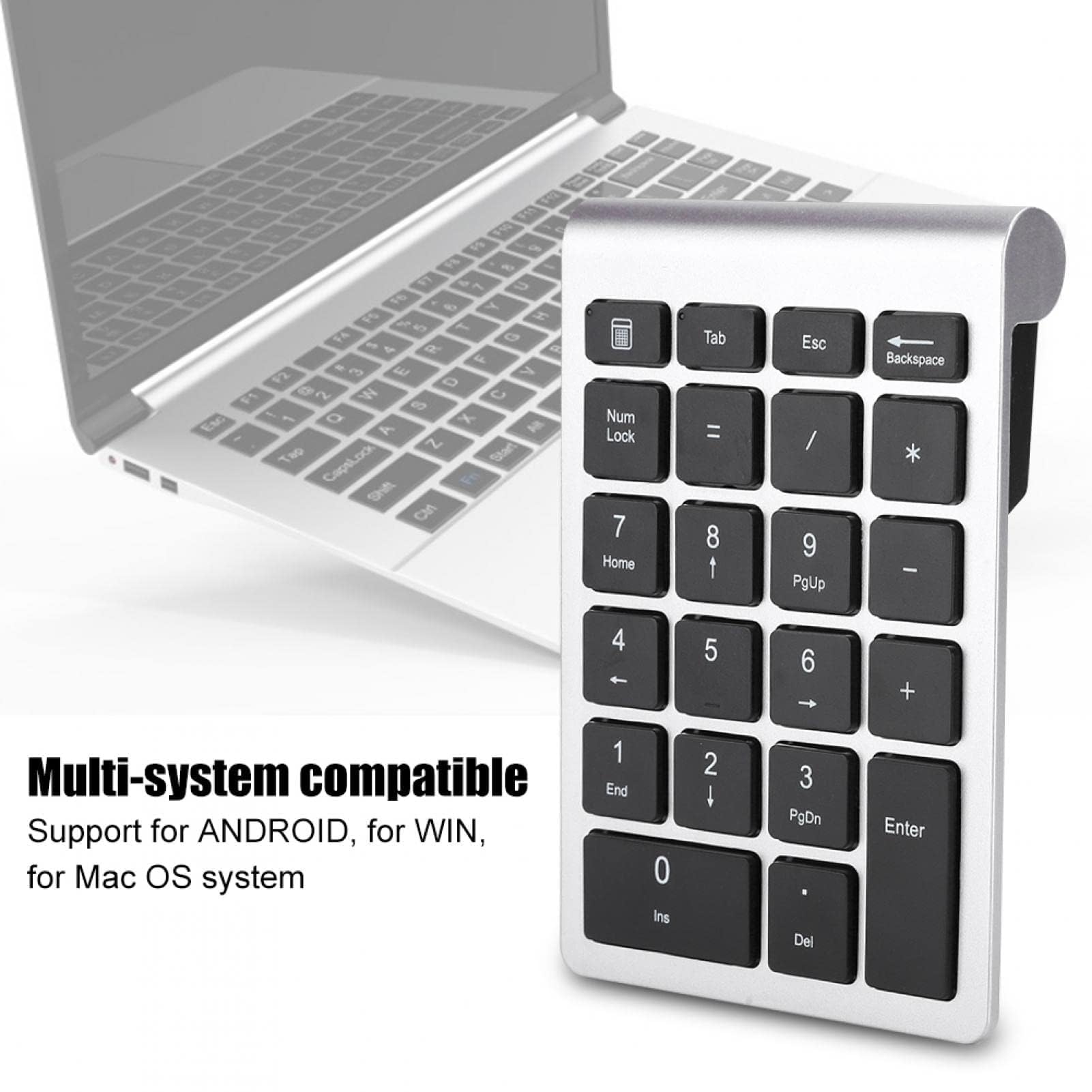 Agatige Pavé Numérique sans Fil Portable, 2,4G avec Récepteur USB Mini Clavier Numérique à 22 Touches pour Ordinateur de Bureau Ordinateur Entrée de Données de Raccourci PC (Noir)
