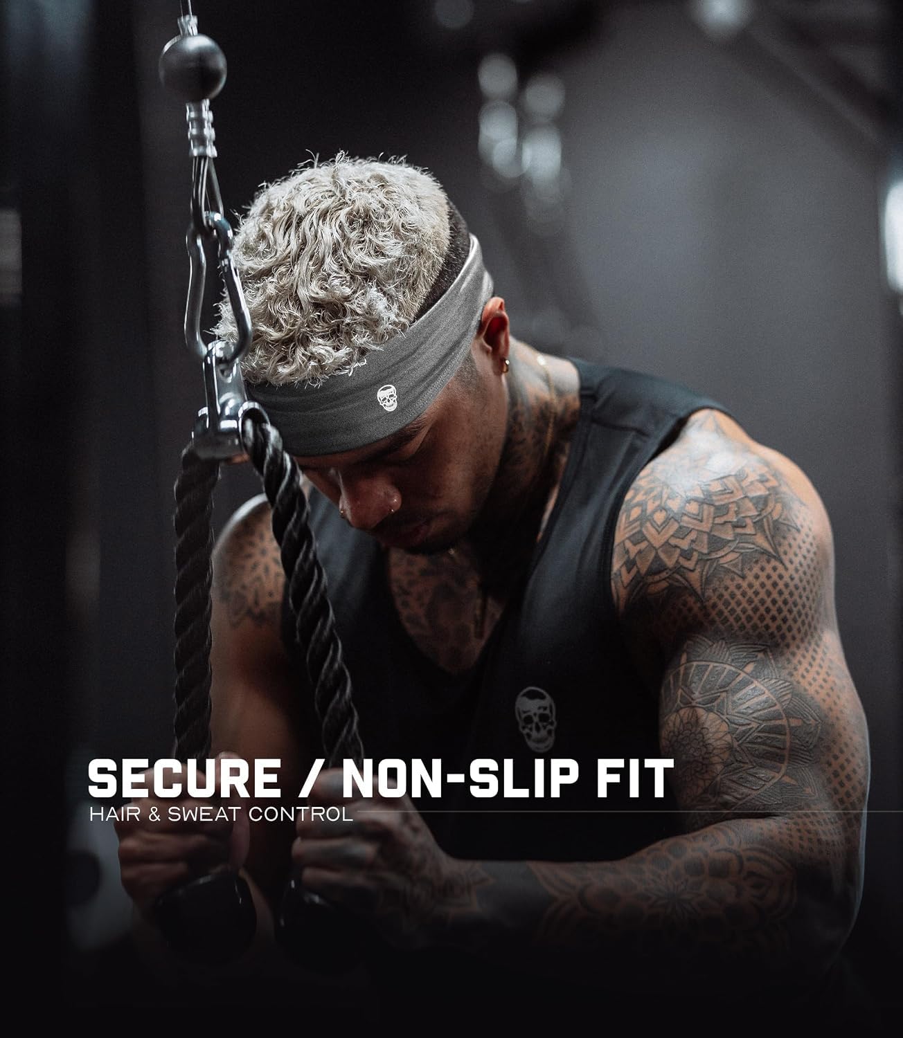 Gymreapers Fasce da allenamento per uomini e donne, comoda fascia assorbente per mantenere i capelli indietro durante la corsa, lo sport, la palestra, il ciclismo e le attività all'aperto